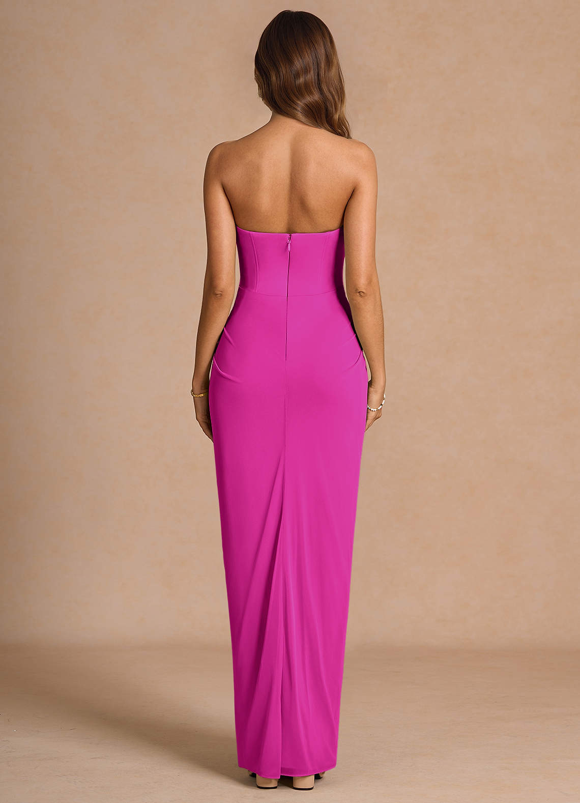 Anais Hot Pink Maxi Dress  Dress - WSBYTLP