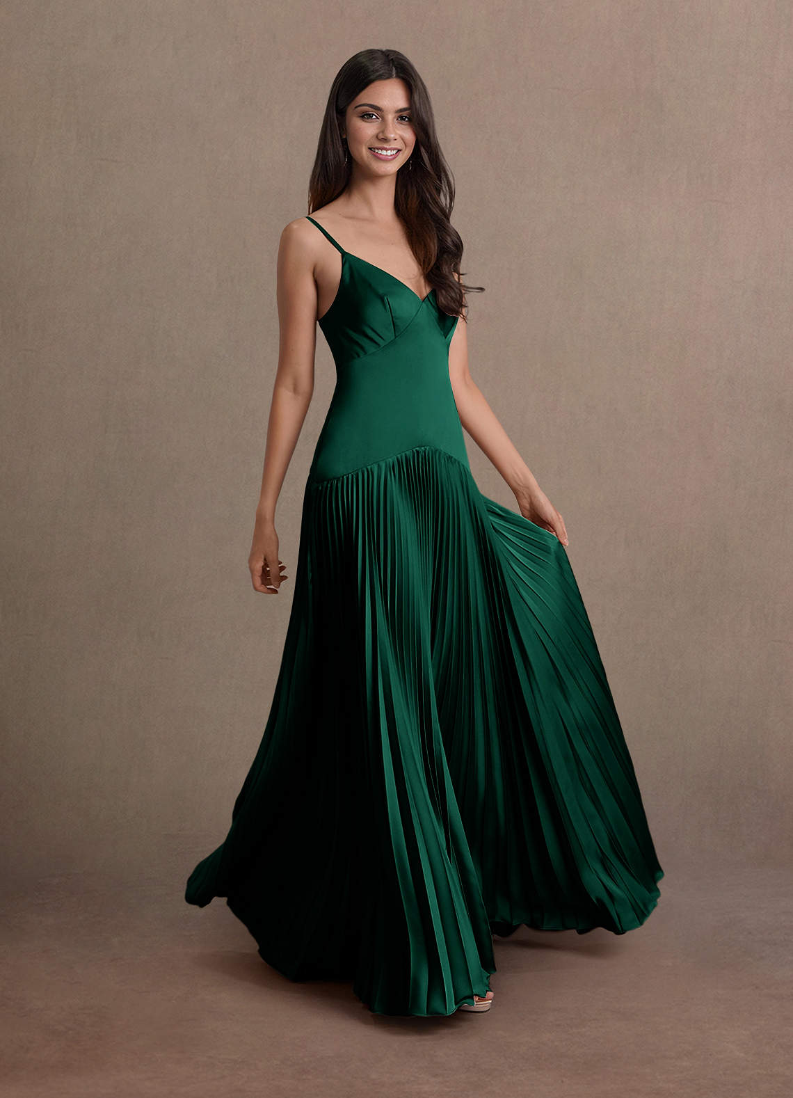 Jill Hunter Green Dropped Waist Gown  Dress - WSBYTLP