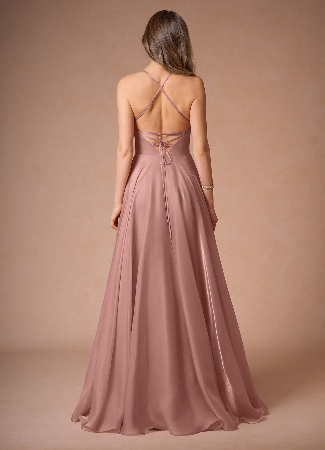 Faustin Pink Open Back Gown  Dress - WSBYTLP