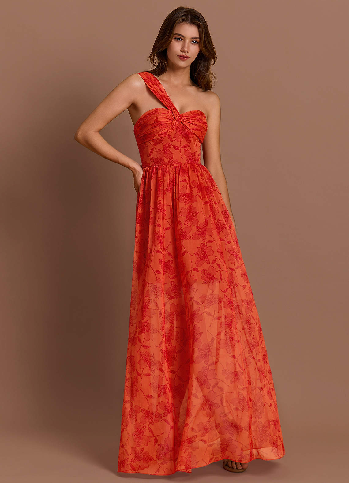 Xylia Tangerine Maxi Dress  Dress - WSBYTLP