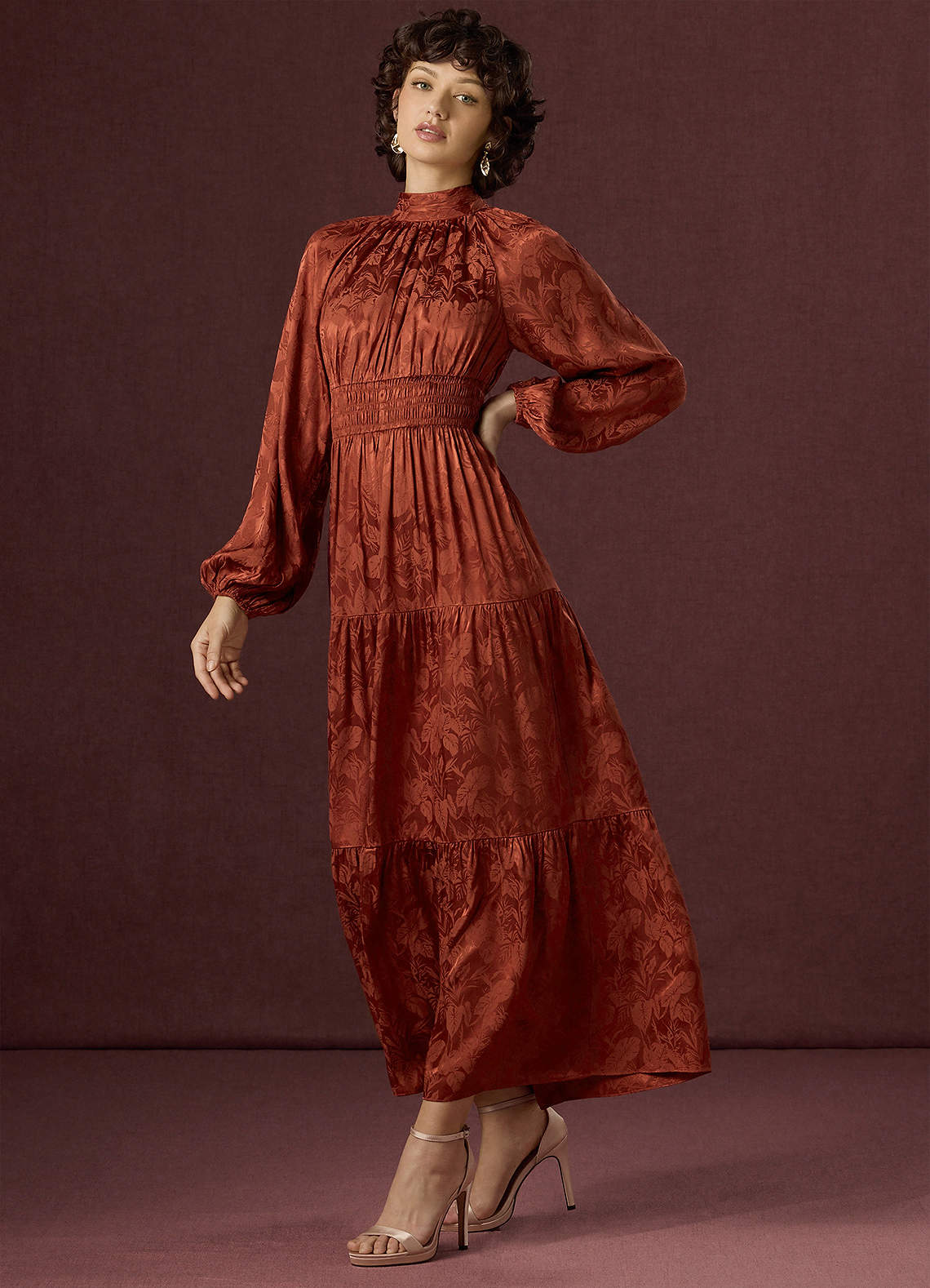 Brianna Rust Maxi Dress  Dress - WSBYTLP