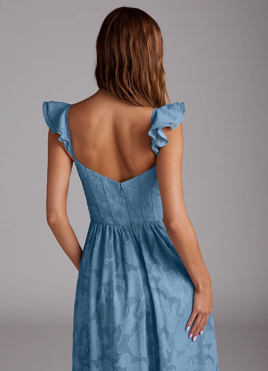 Candice Steel Blue Corset Maxi Dress  Dress - WSBYTLP