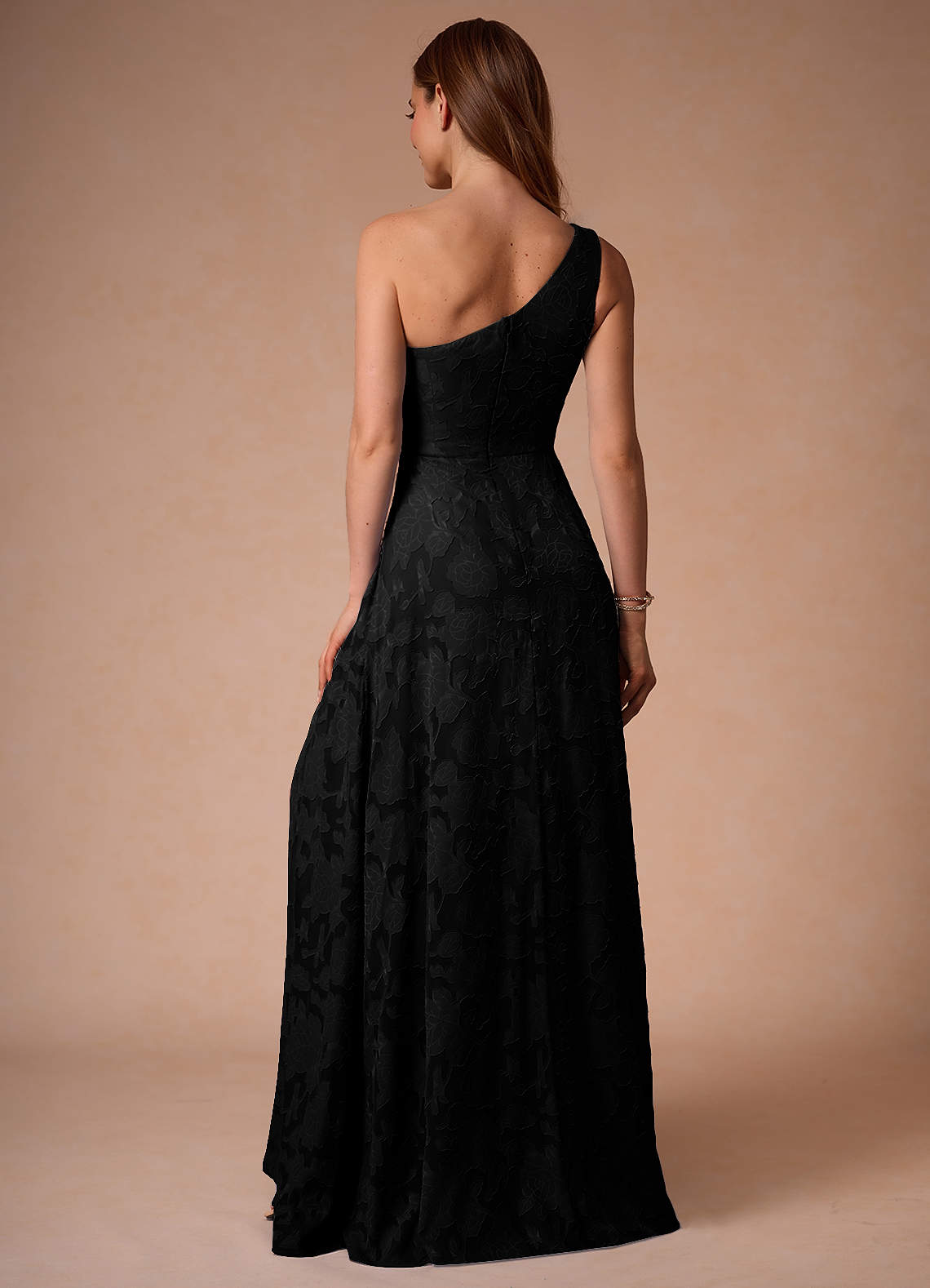 Hermosa Black One Shoulder Maxi Dress  Dress - WSBYTLP