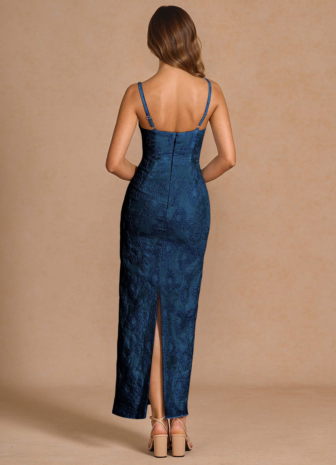 Odette Dark Navy Maxi Dress  Dress - WSBYTLP