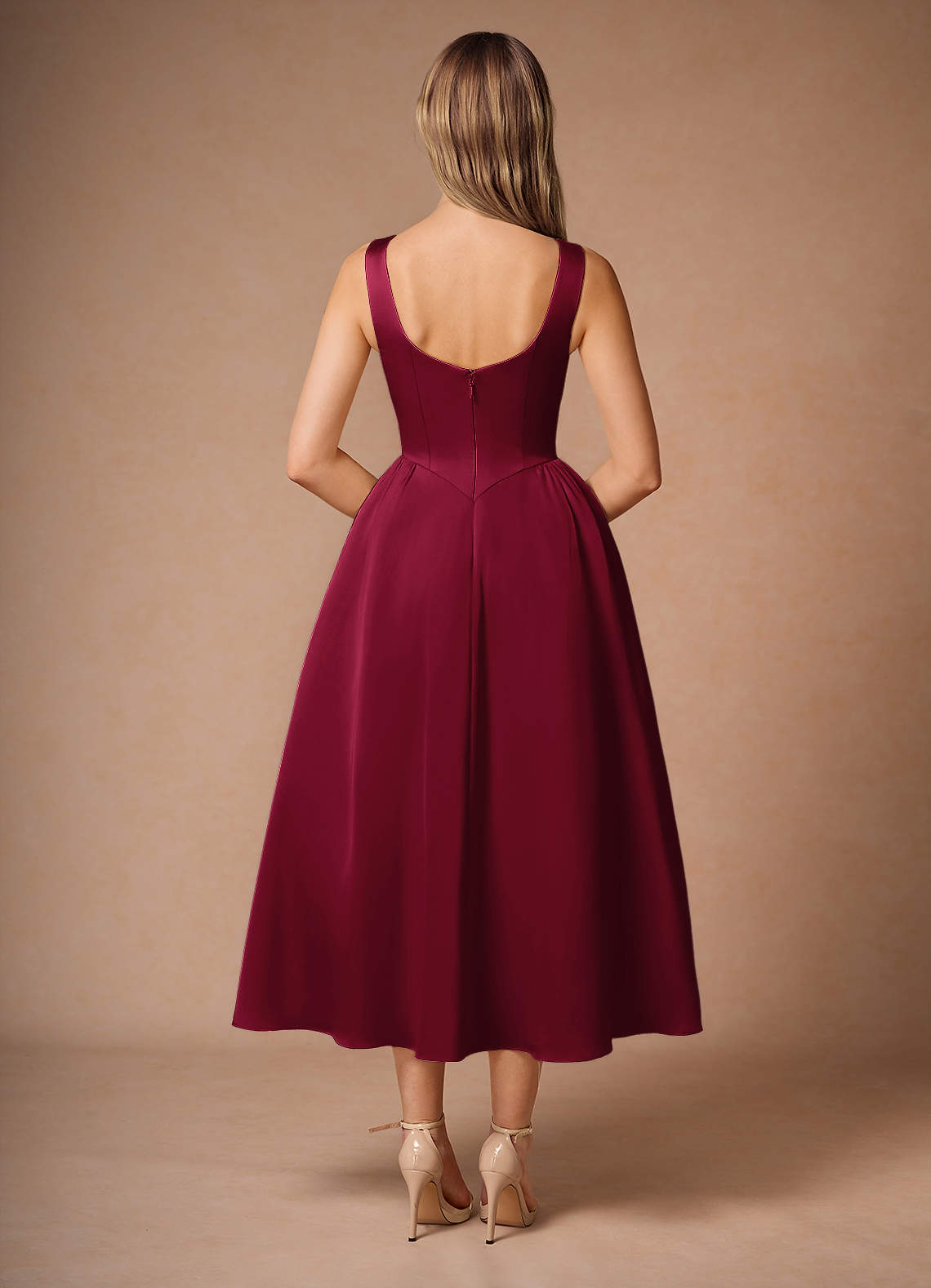 Casey Merlot Midi Dress  Dress - WSBYTLP