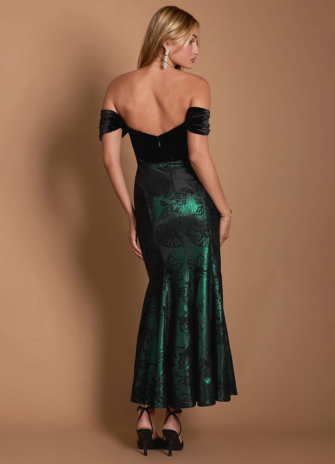 Faith Emerald Black Maxi Dress  Dress - WSBYTLP