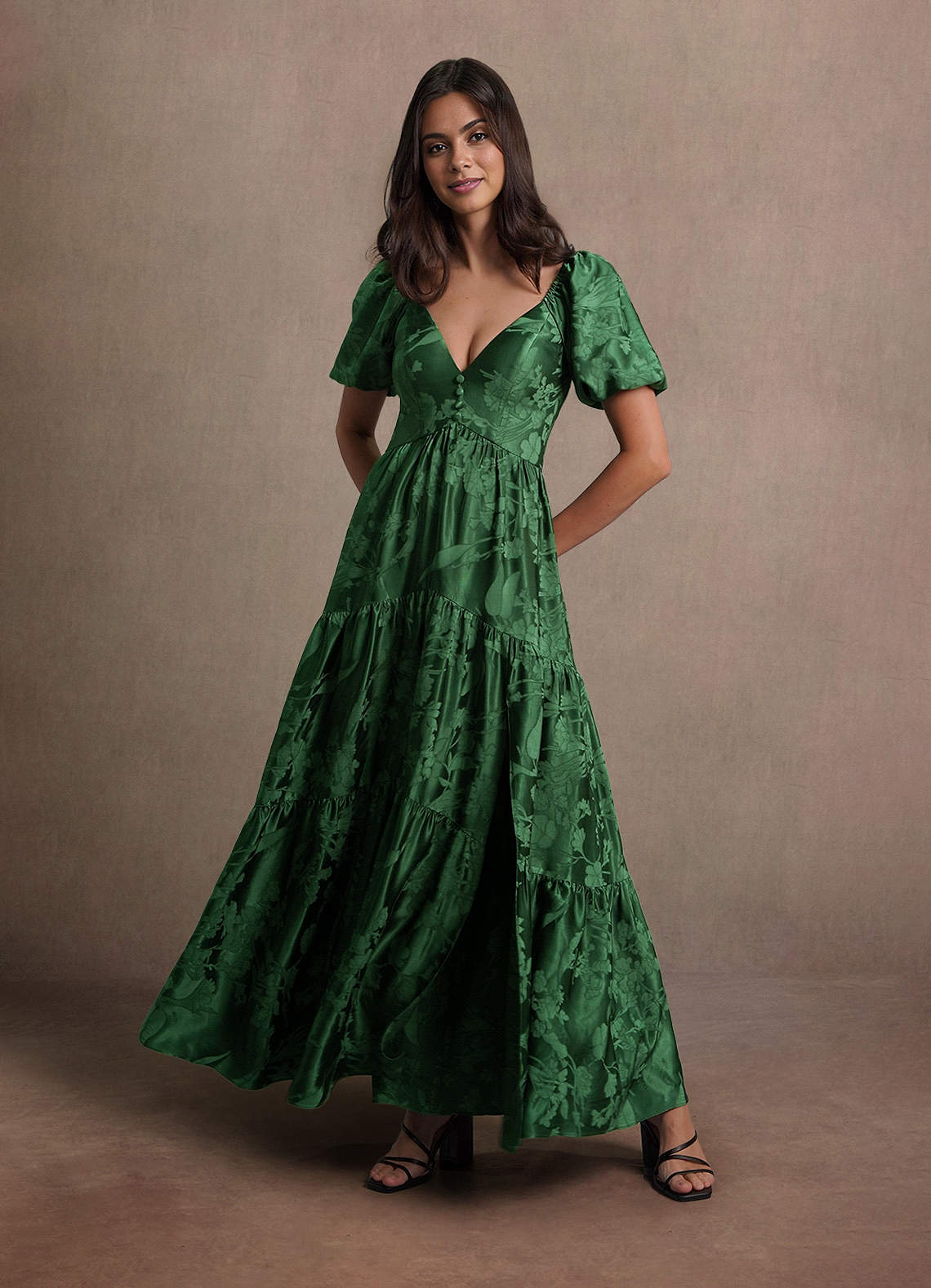 Carolynn Hunter Green Maxi Dress  Dress - WSBYTLP