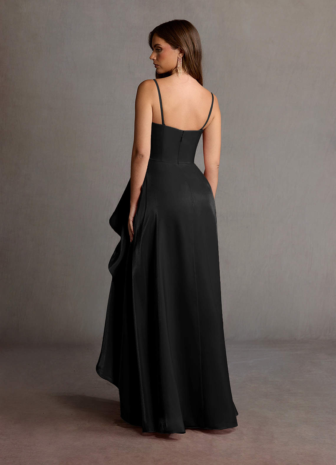 Manon Black Handkerchief Gown  Dress - WSBYTLP