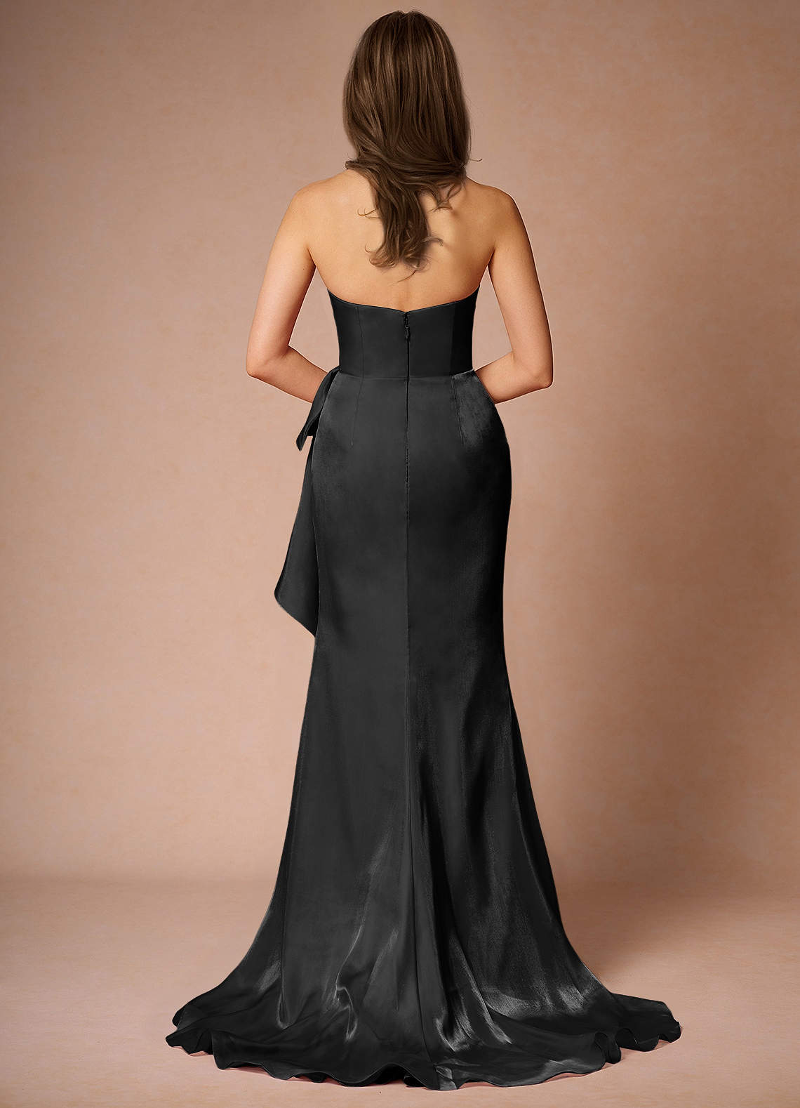 Cressidia Black Strapless Gown  Dress - WSBYTLP