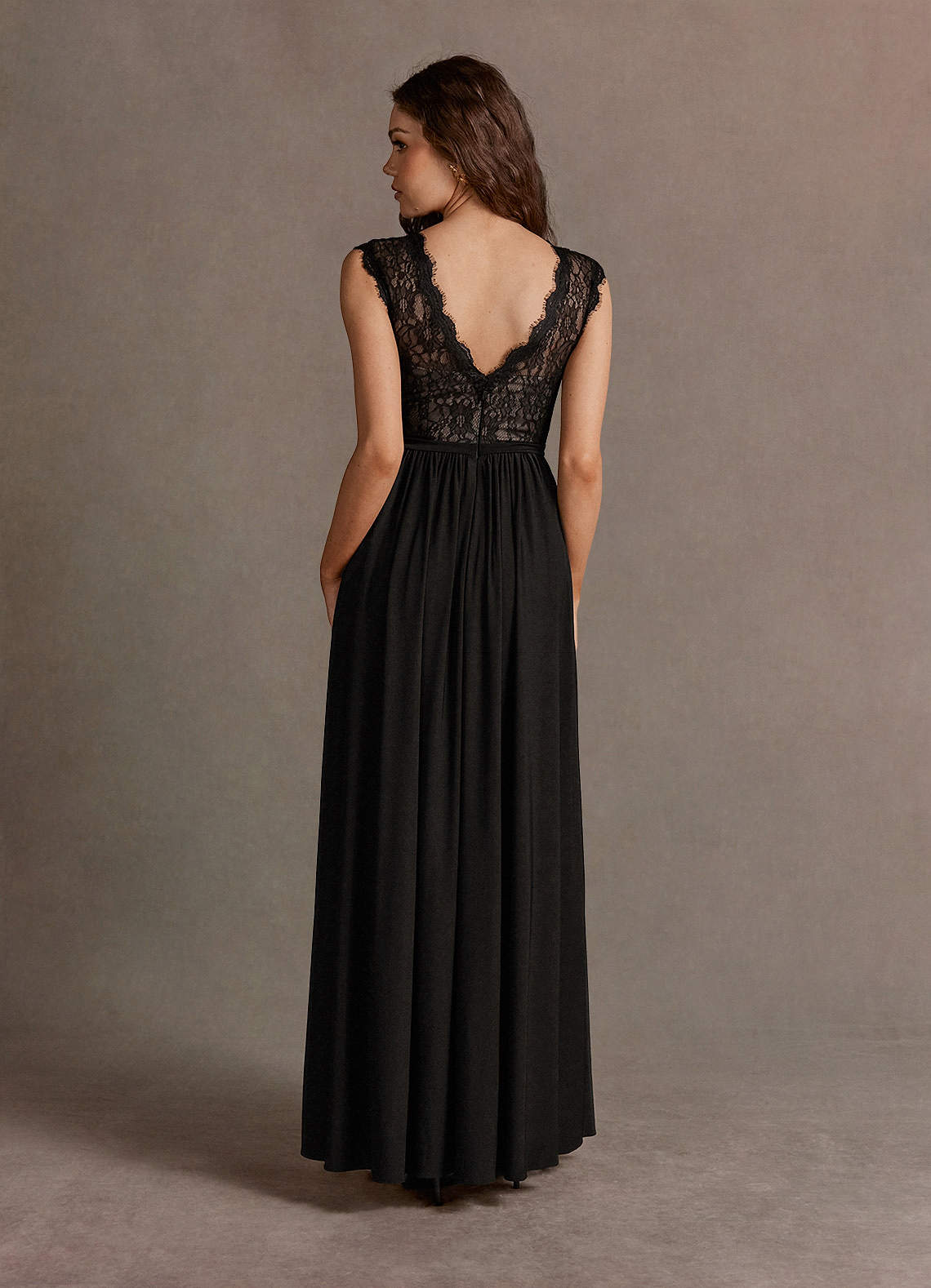 Anna Black Plunging Back Maxi Dress  Dress - WSBYTLP