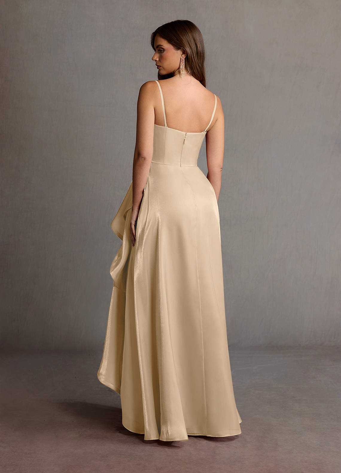 Manon Champagne Handkerchief Gown  Dress - WSBYTLP