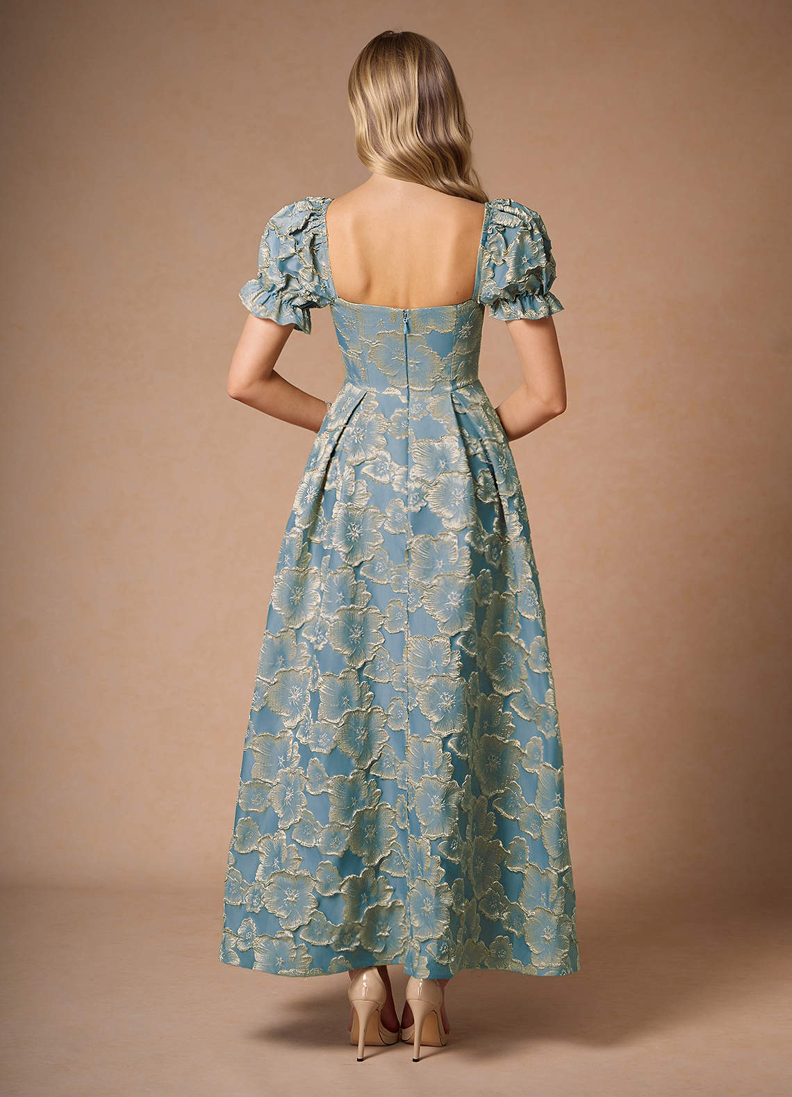 Amy Lake Blue Maxi Dress  Dress - WSBYTLP