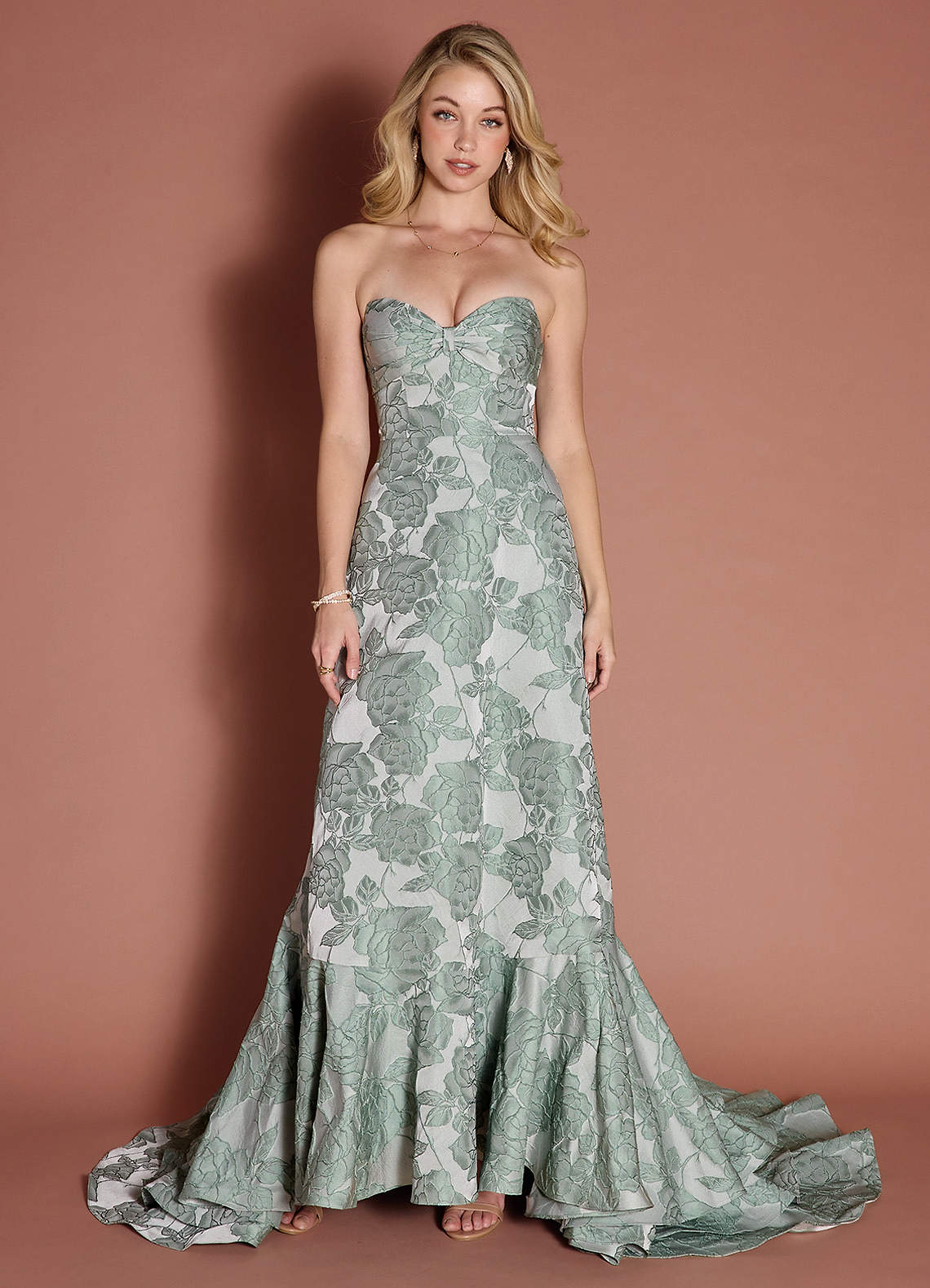Bridget Mint Bow Gown  Dress - WSBYTLP