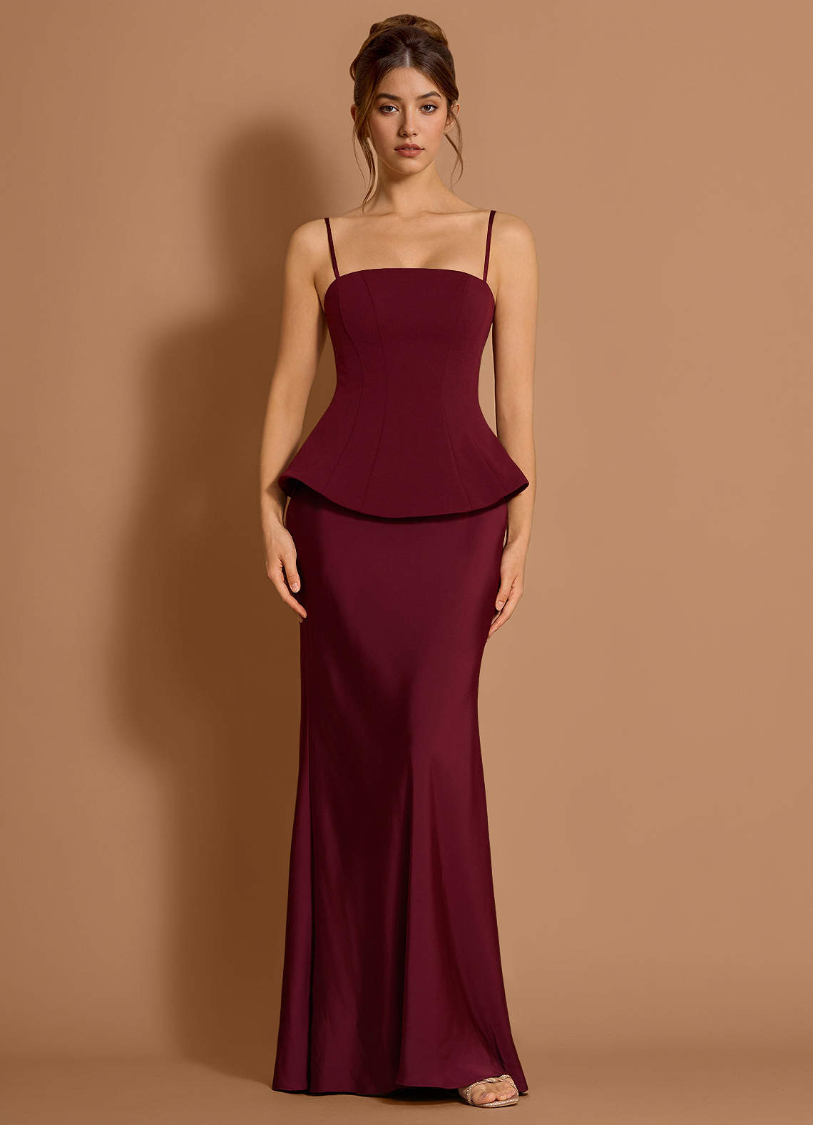 Zeraya Wine Maxi Dress  Dress - WSBYTLP