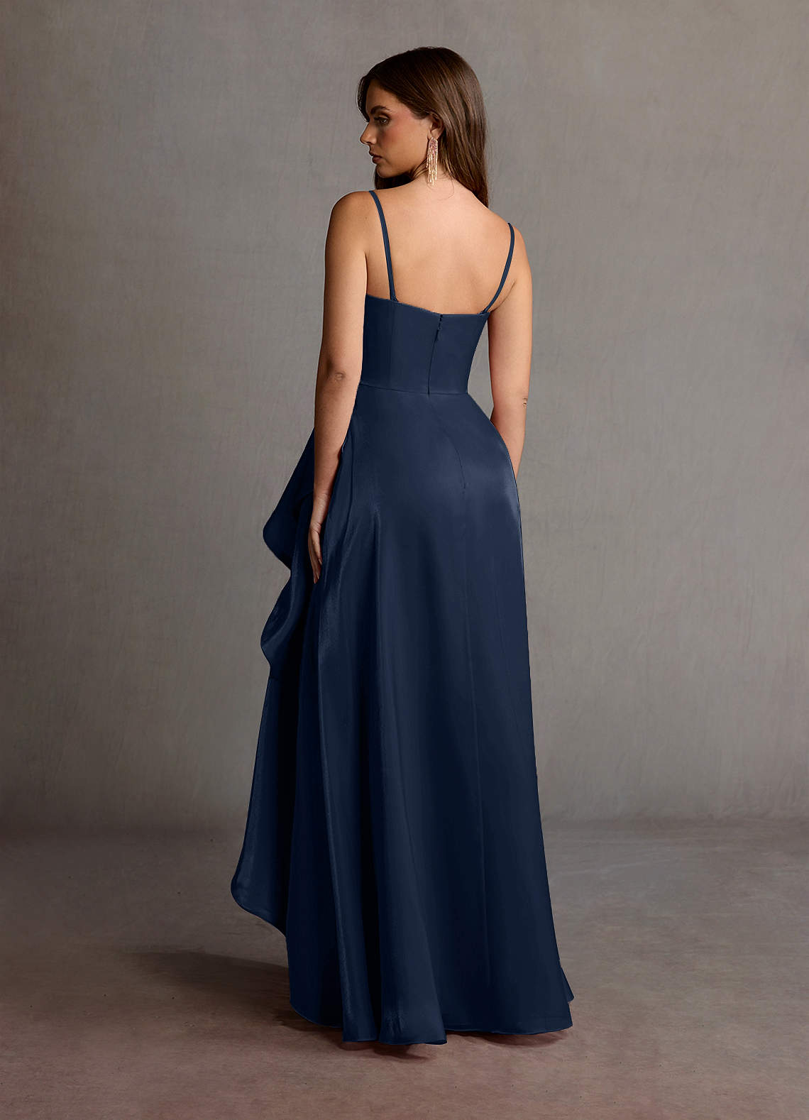 Manon Navy Handkerchief Gown  Dress - WSBYTLP
