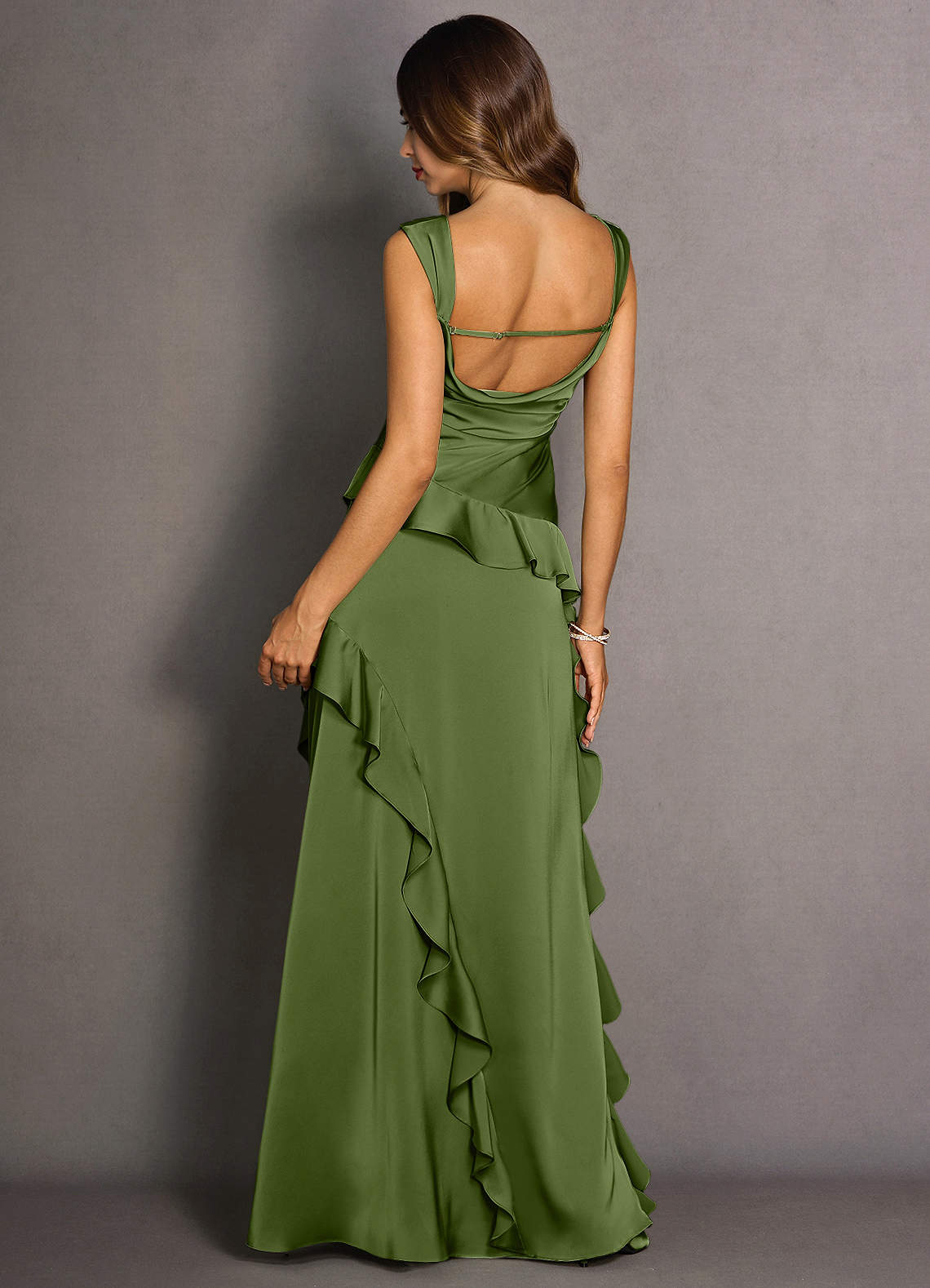 Sloane Olive Green Maxi Dress  Dress - WSBYTLP