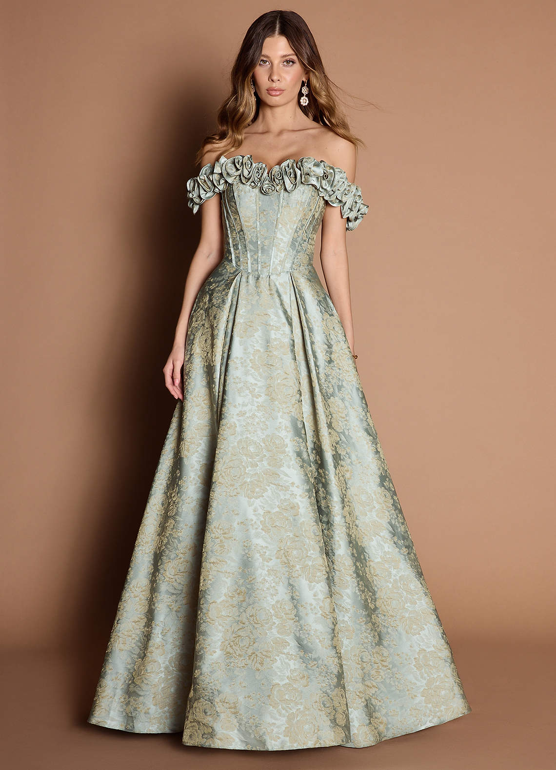 Zora Vintage Blue Gown  Dress - WSBYTLP