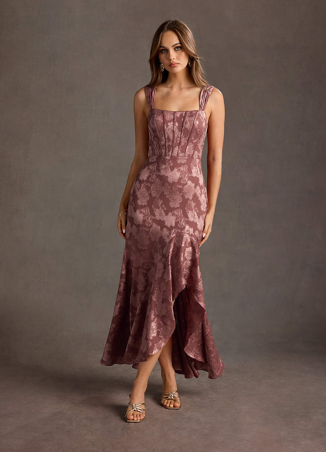 Saskia Vintage Rose Maxi Dress  Dress - WSBYTLP