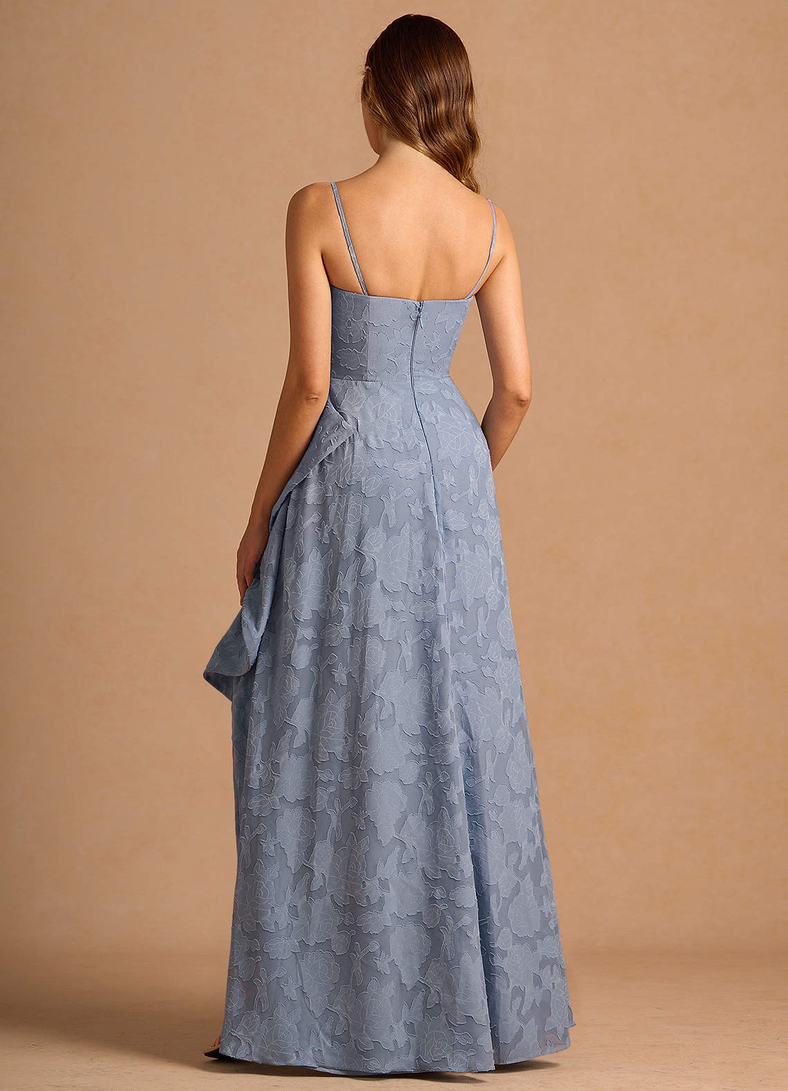 Lulu Powder Blue Handkerchief Maxi Gown  Dress - WSBYTLP