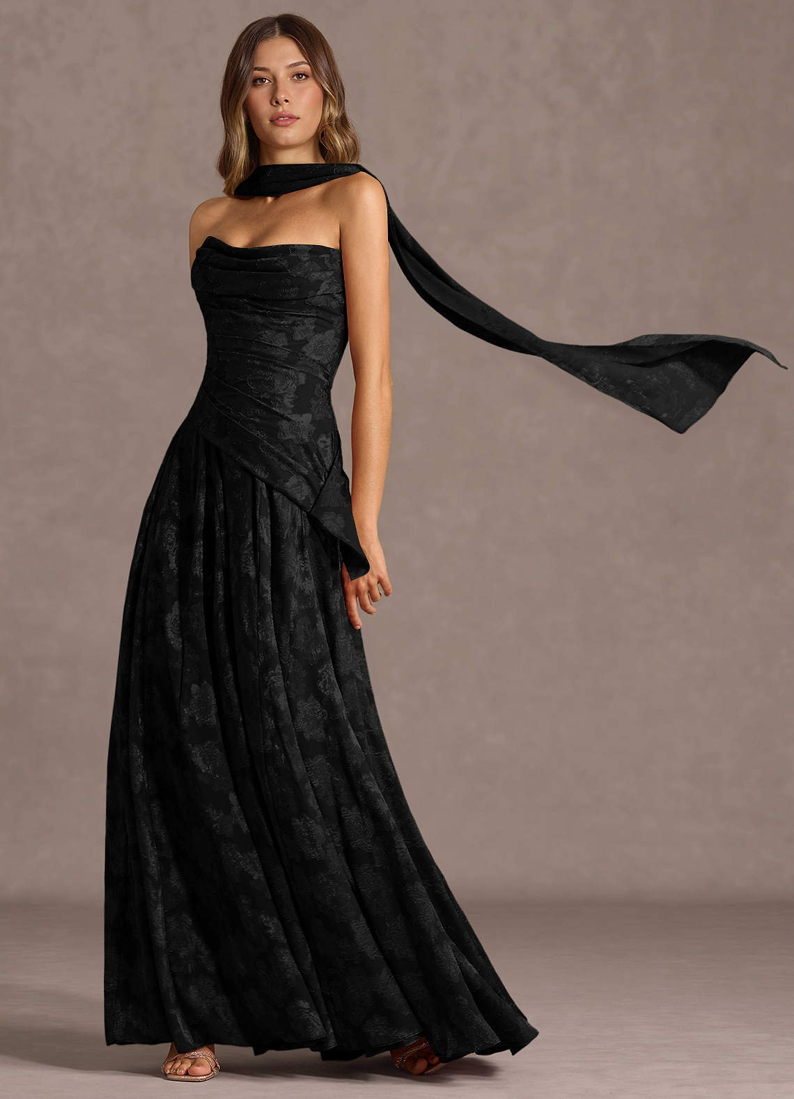 Gabriela Black Maxi Dress  Dress - WSBYTLP