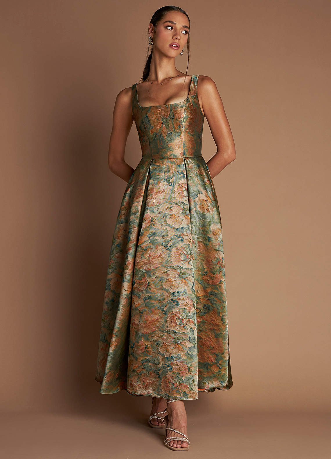 Ainslee Vintage Teal Maxi Dress  Dress - WSBYTLP