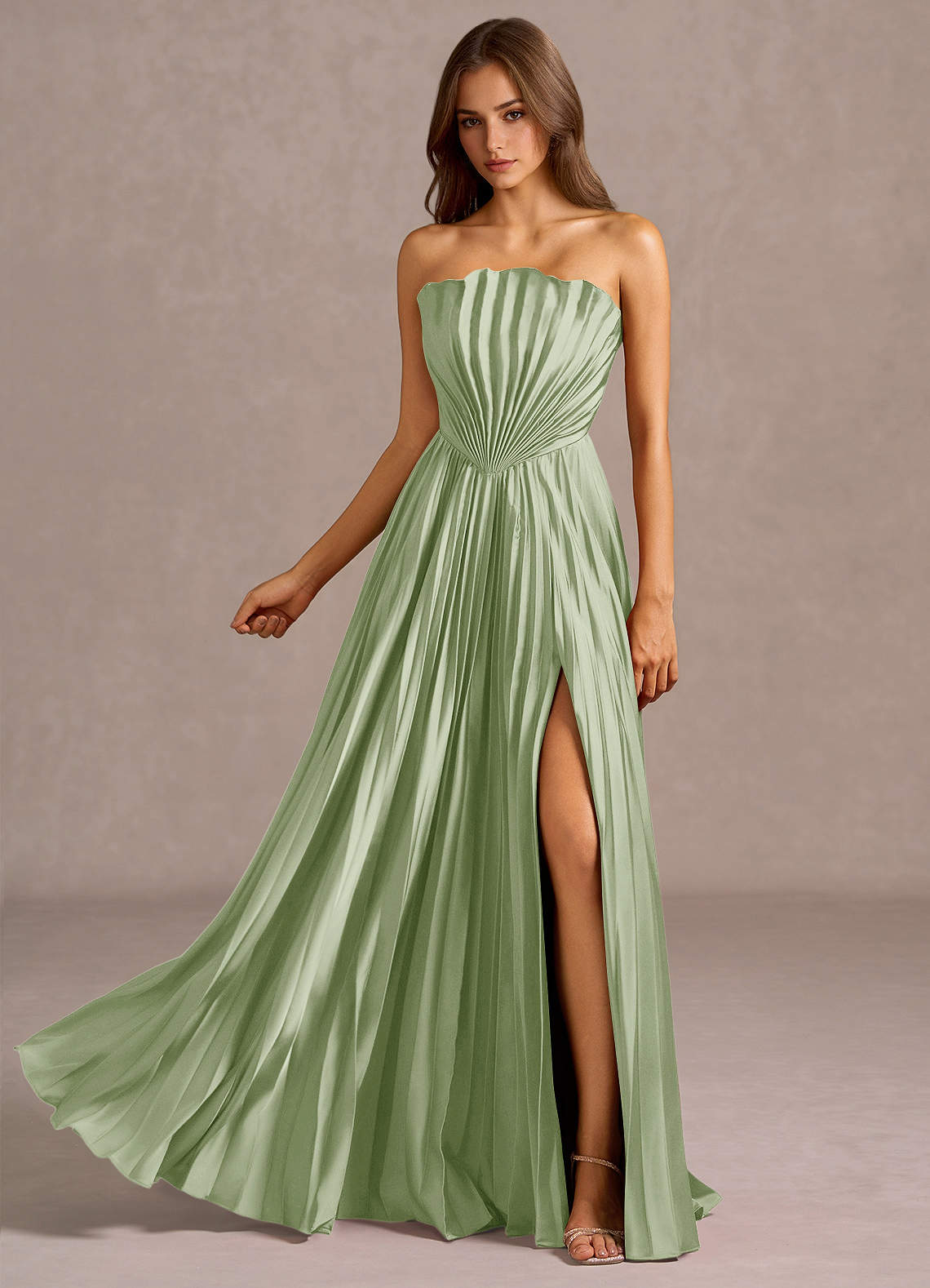 Kaia Light Green Maxi Dress  Dress - WSBYTLP