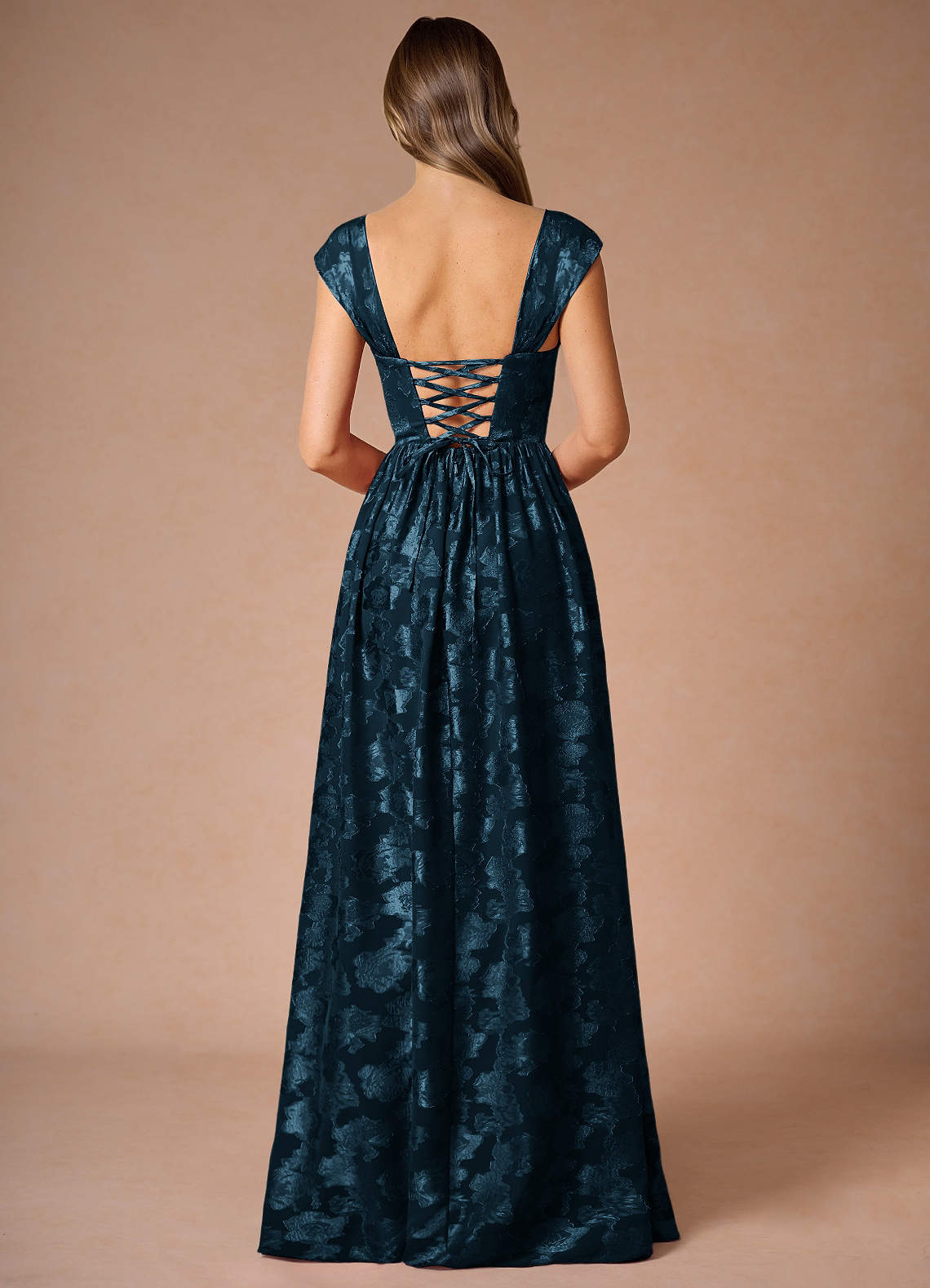 Hazel Navy Pleated Maxi Dress  Dress - WSBYTLP