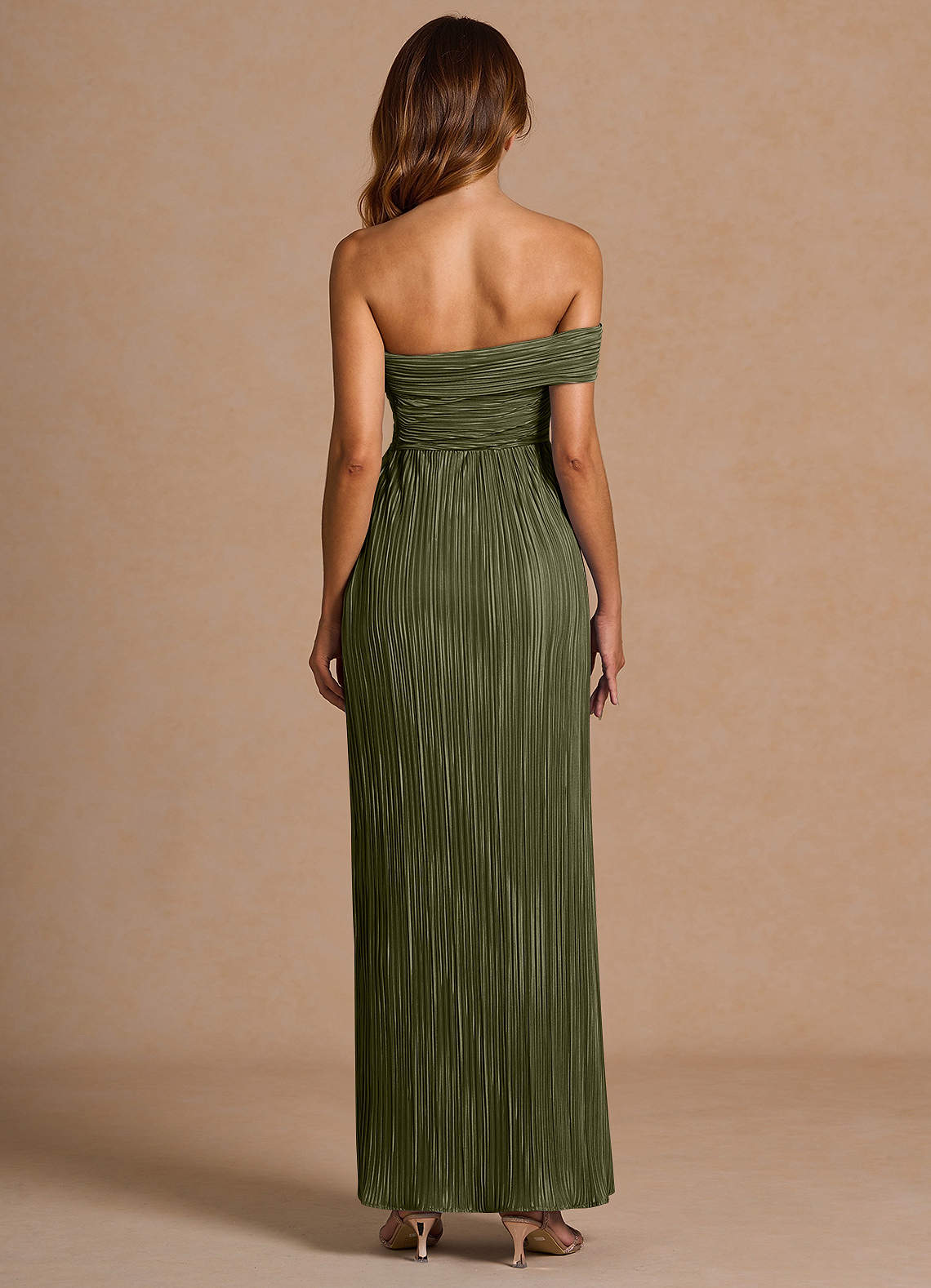 Isolde Moss Green Maxi Dress  Dress - WSBYTLP