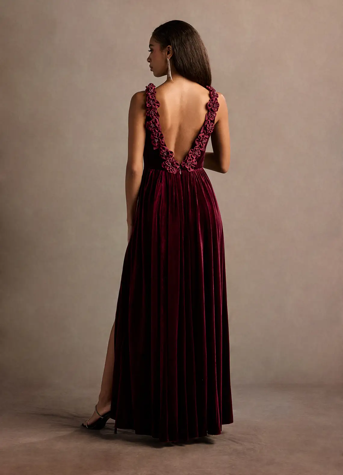 Katniss Wine Rose Gown  Dress - WSBYTLP