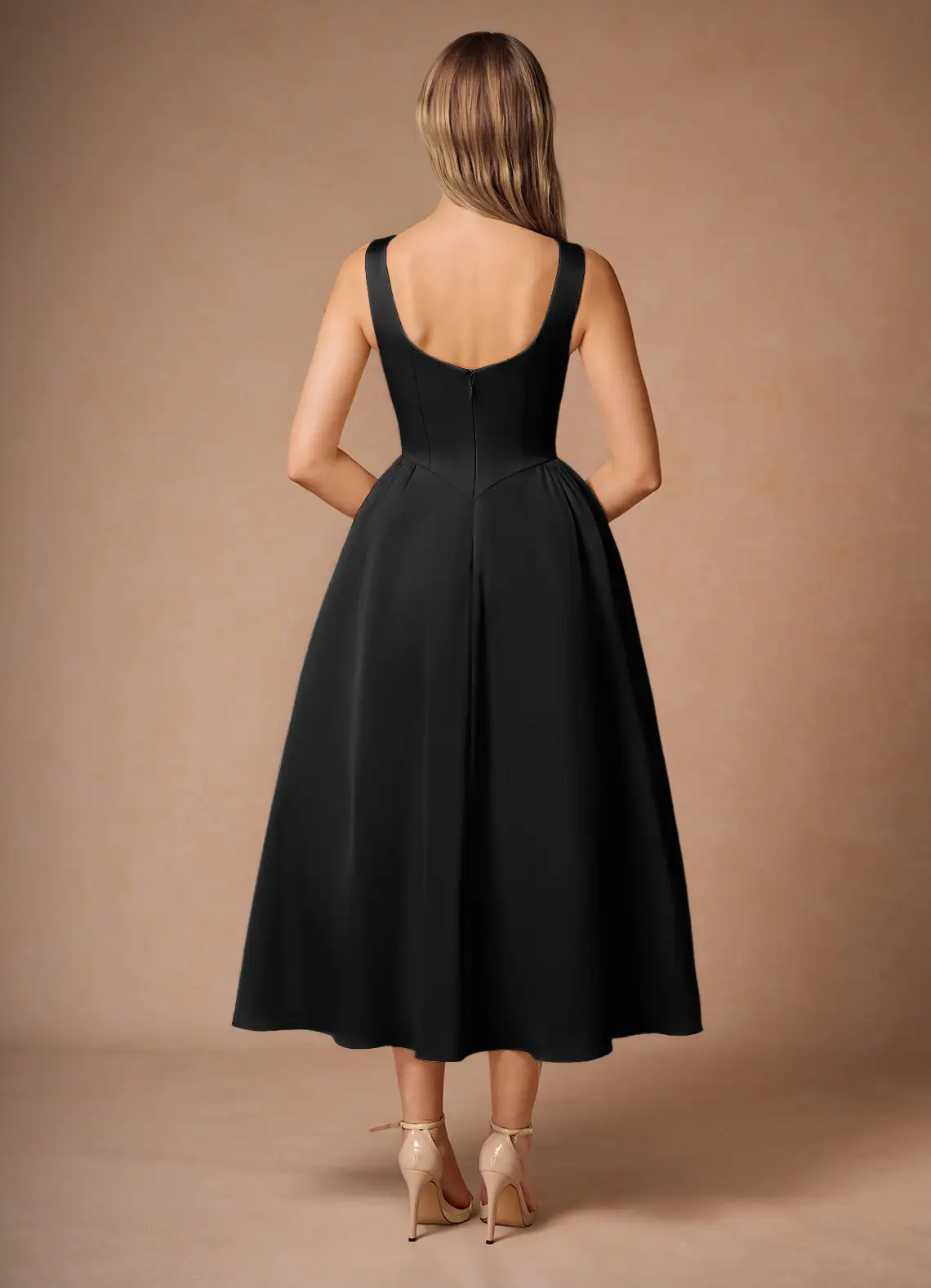 Casey Black Midi Dress  Dress - WSBYTLP