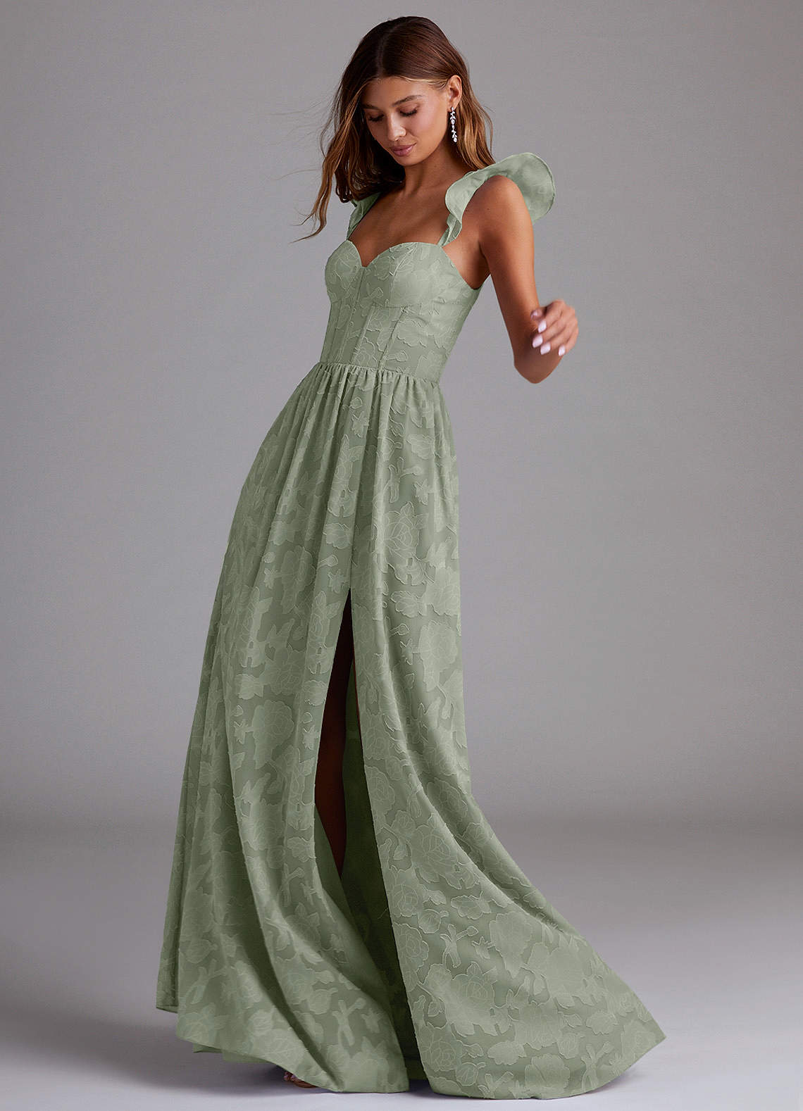 Denisse Pistachio Corset Maxi Dress  Dress - WSBYTLP