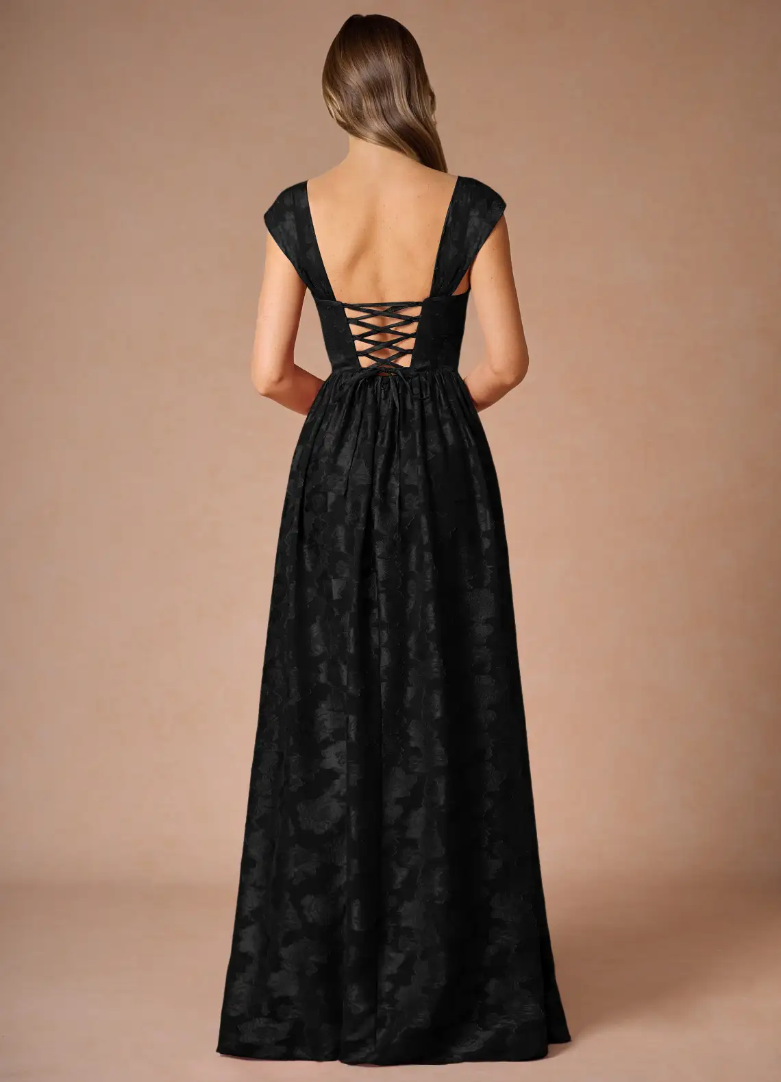 Hazel Black Pleated Maxi Dress  Dress - WSBYTLP