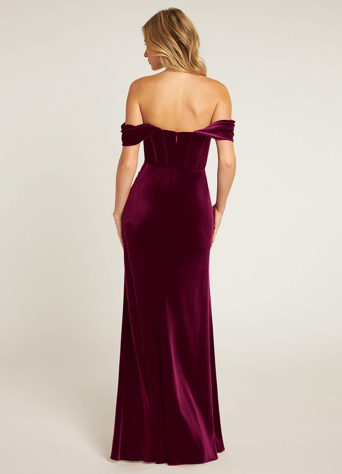 Jas Wine Velvet Maxi Dress  Dress - WSBYTLP