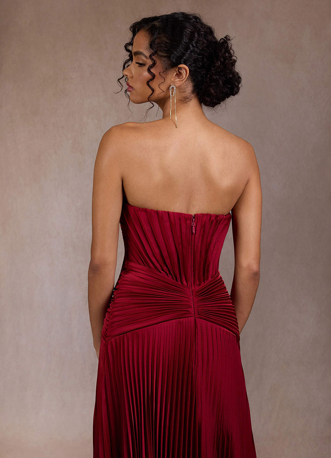 Klara Ruby Red Maxi Dress  Dress - WSBYTLP