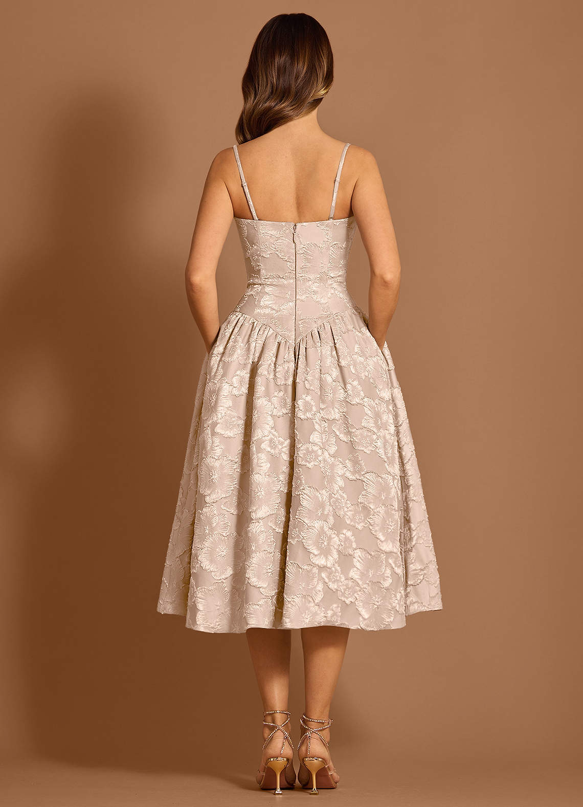 Claire Vintage Blush Midi Dress  Dress - WSBYTLP