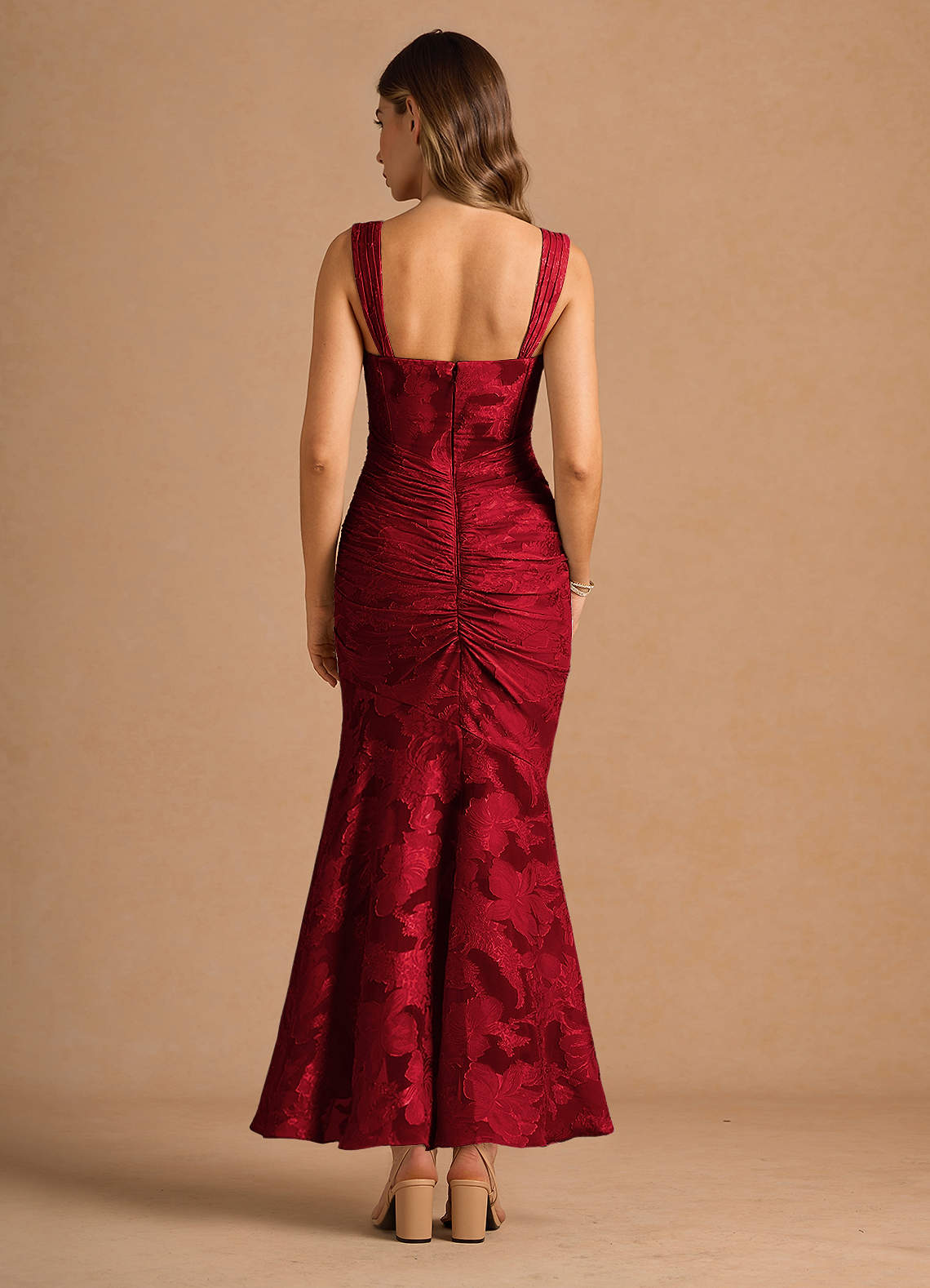 Tiana Ruby Red Maxi Dress  Dress - WSBYTLP
