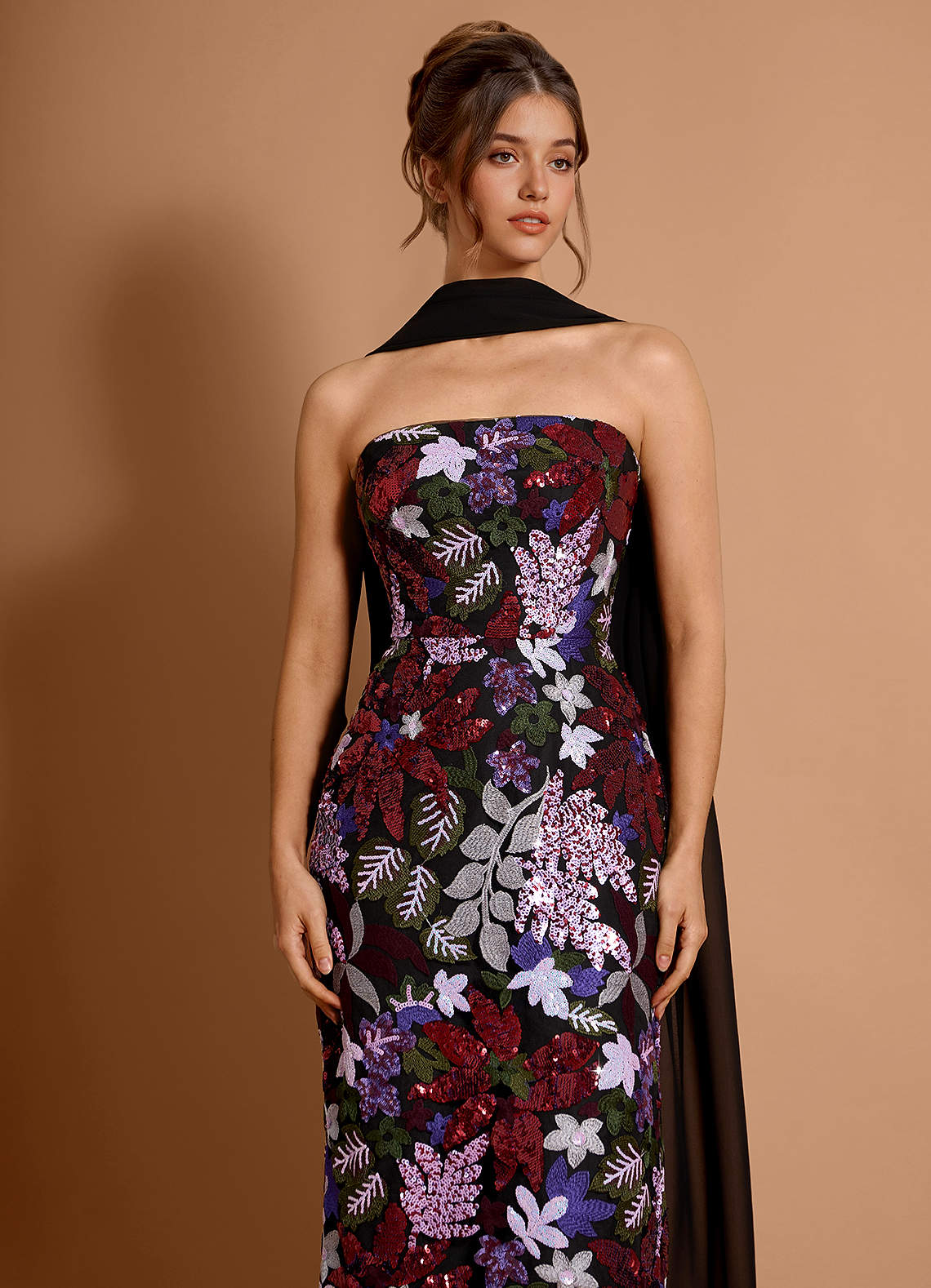 Galira Red And Pink Floral Maxi Dress  Dress - WSBYTLP