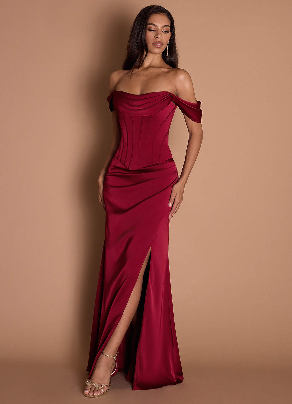 Reese Ruby Red Maxi Dress  Dress - WSBYTLP