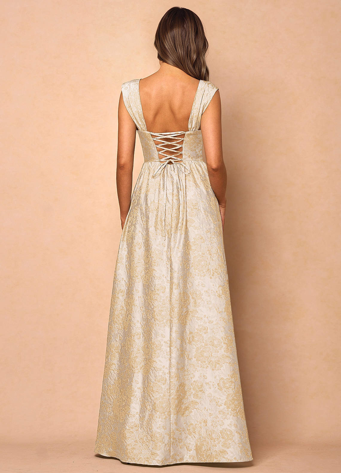 Runa Vintage Champagne Maxi Dress  Dress - WSBYTLP