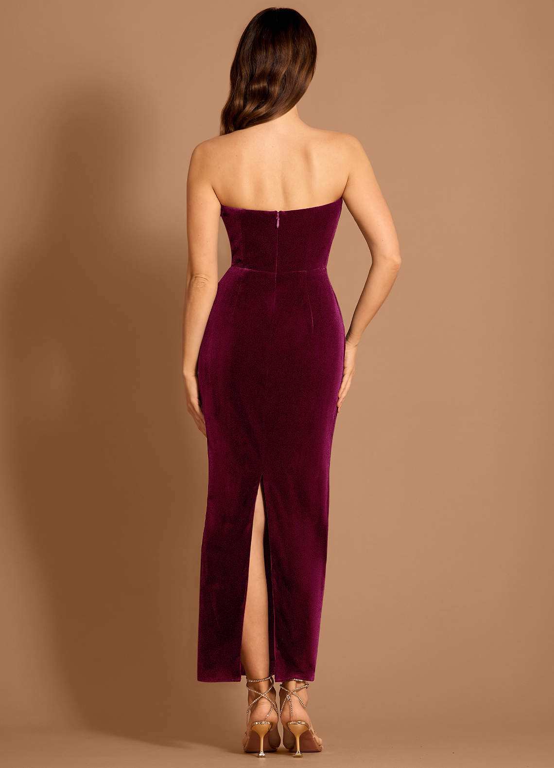 Gemma Wine Maxi Dress  Dress - WSBYTLP