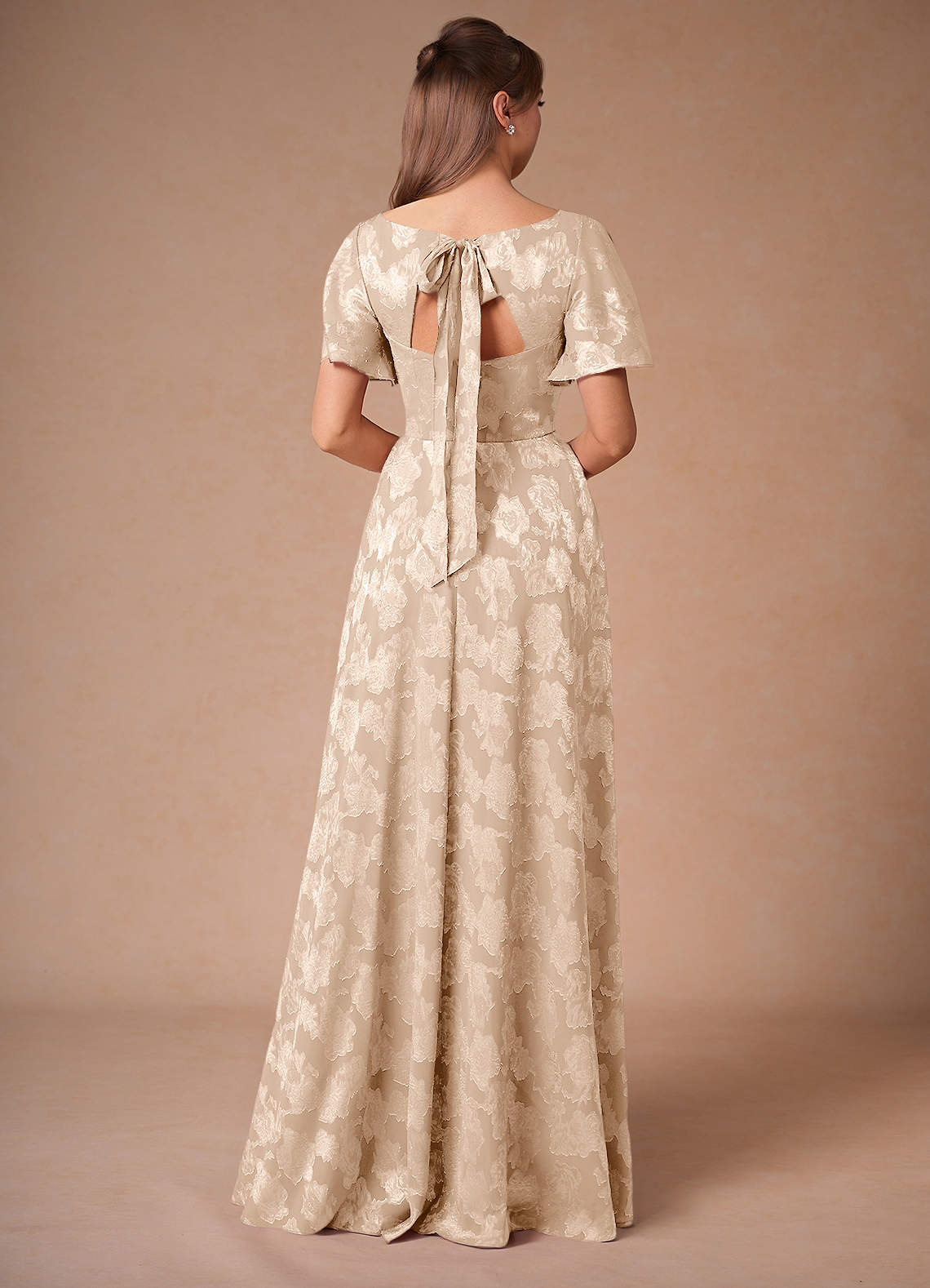 Sasha Cream A-Line Maxi Dress  Dress - WSBYTLP