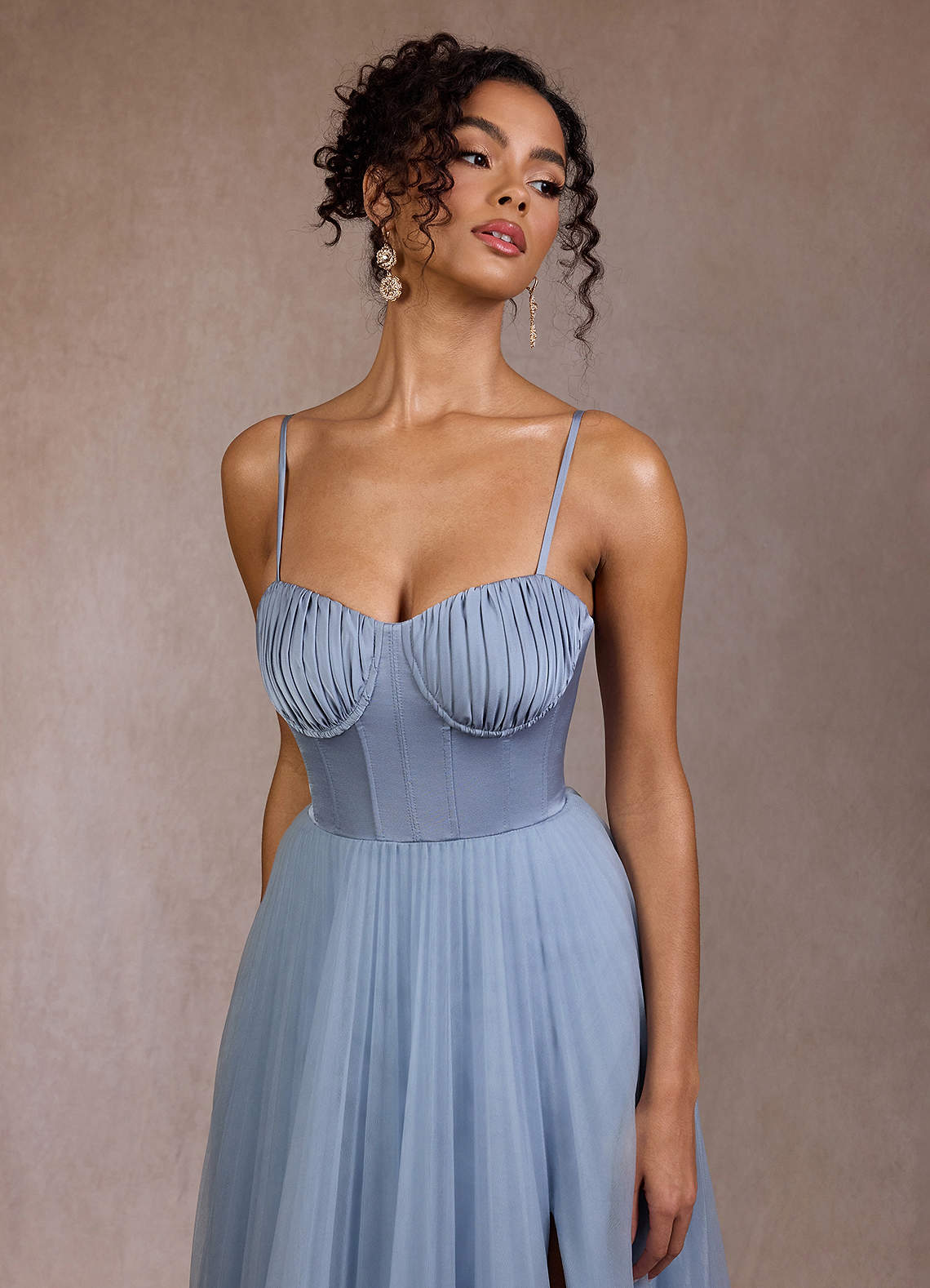 Nora Powder Blue Maxi Dress  Dress - WSBYTLP