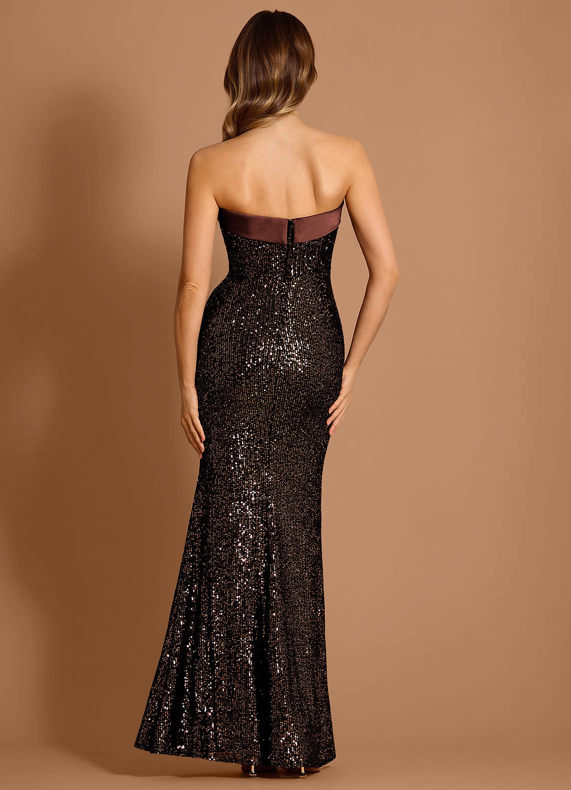 Remy Bronze Black Maxi Dress  Dress - WSBYTLP