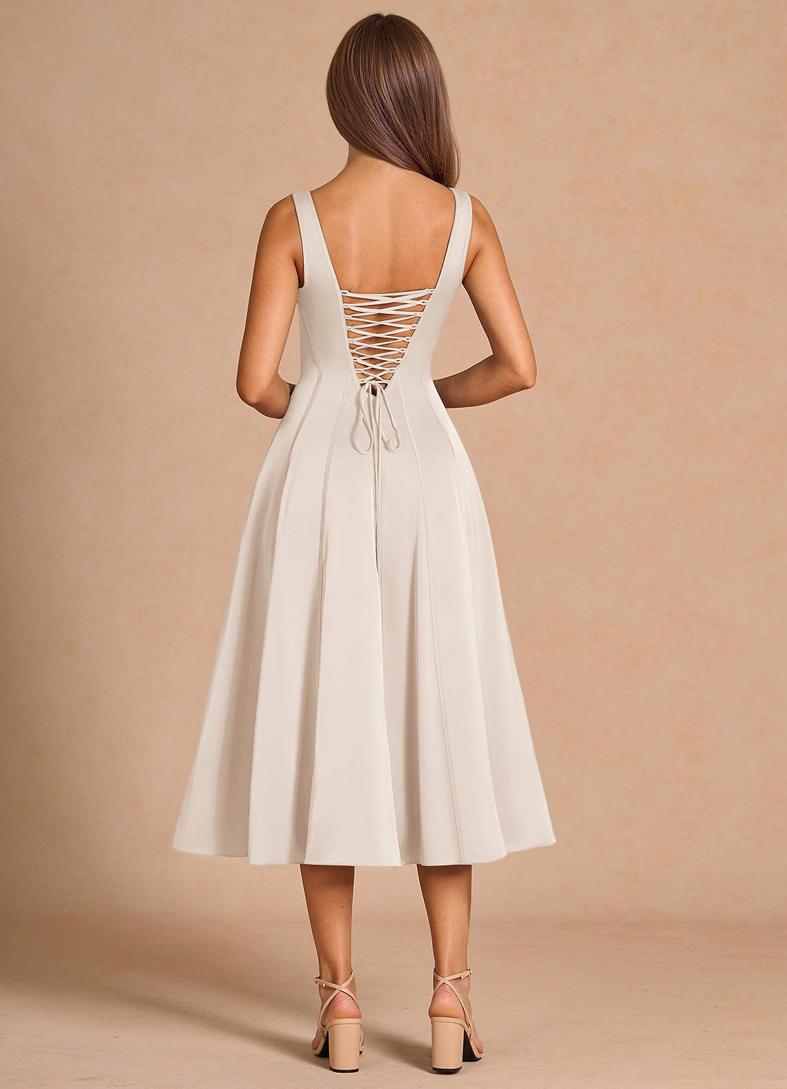 Nolia Cream Midi Dress  Dress - WSBYTLP