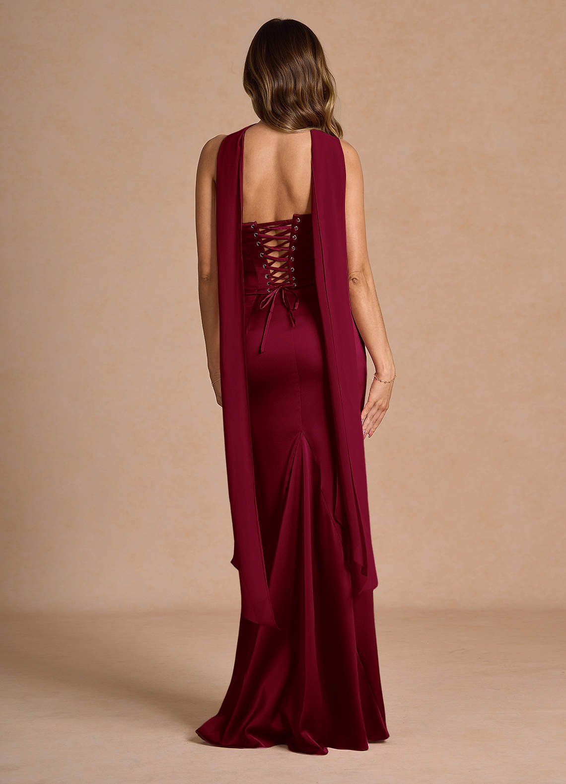 Sorrel Merlot Corset Two-Piece Sets  Dress - WSBYTLP