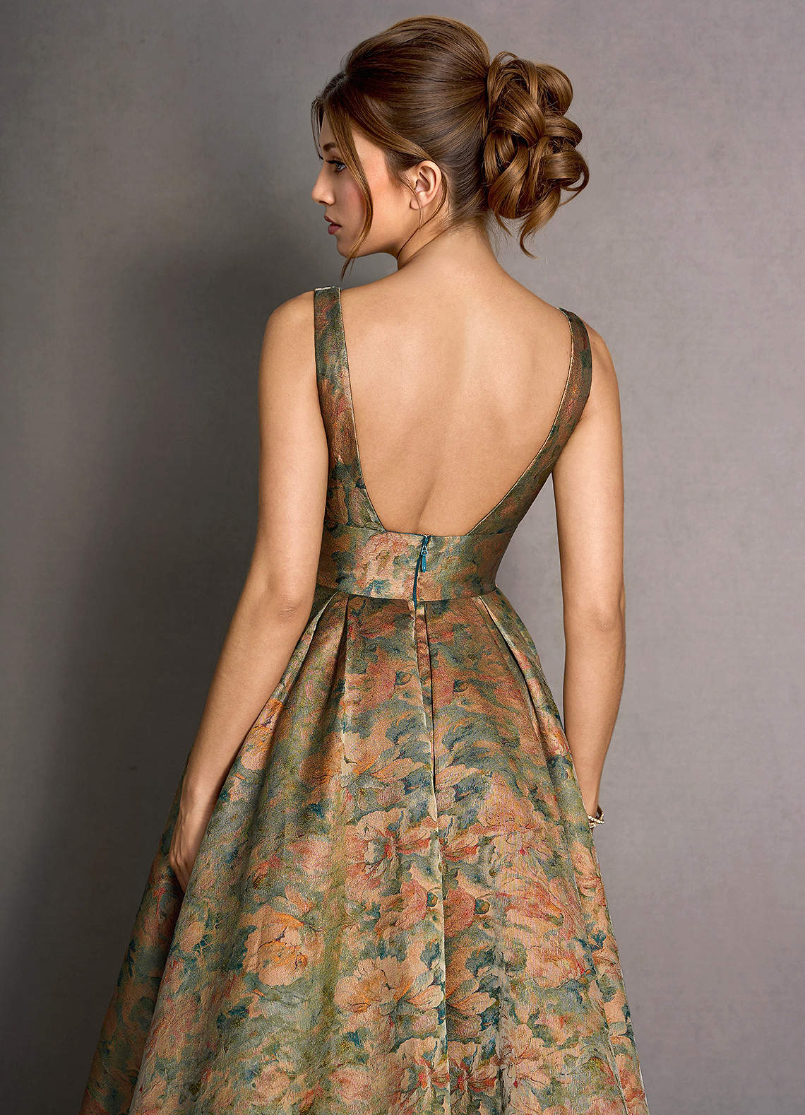 Katel Vintage Teal Midi Dress  Dress - WSBYTLP