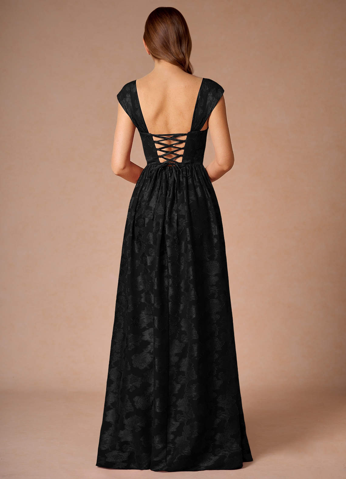 Hazel Black Pleated Maxi Prom Dress  Dress - WSBYTLP