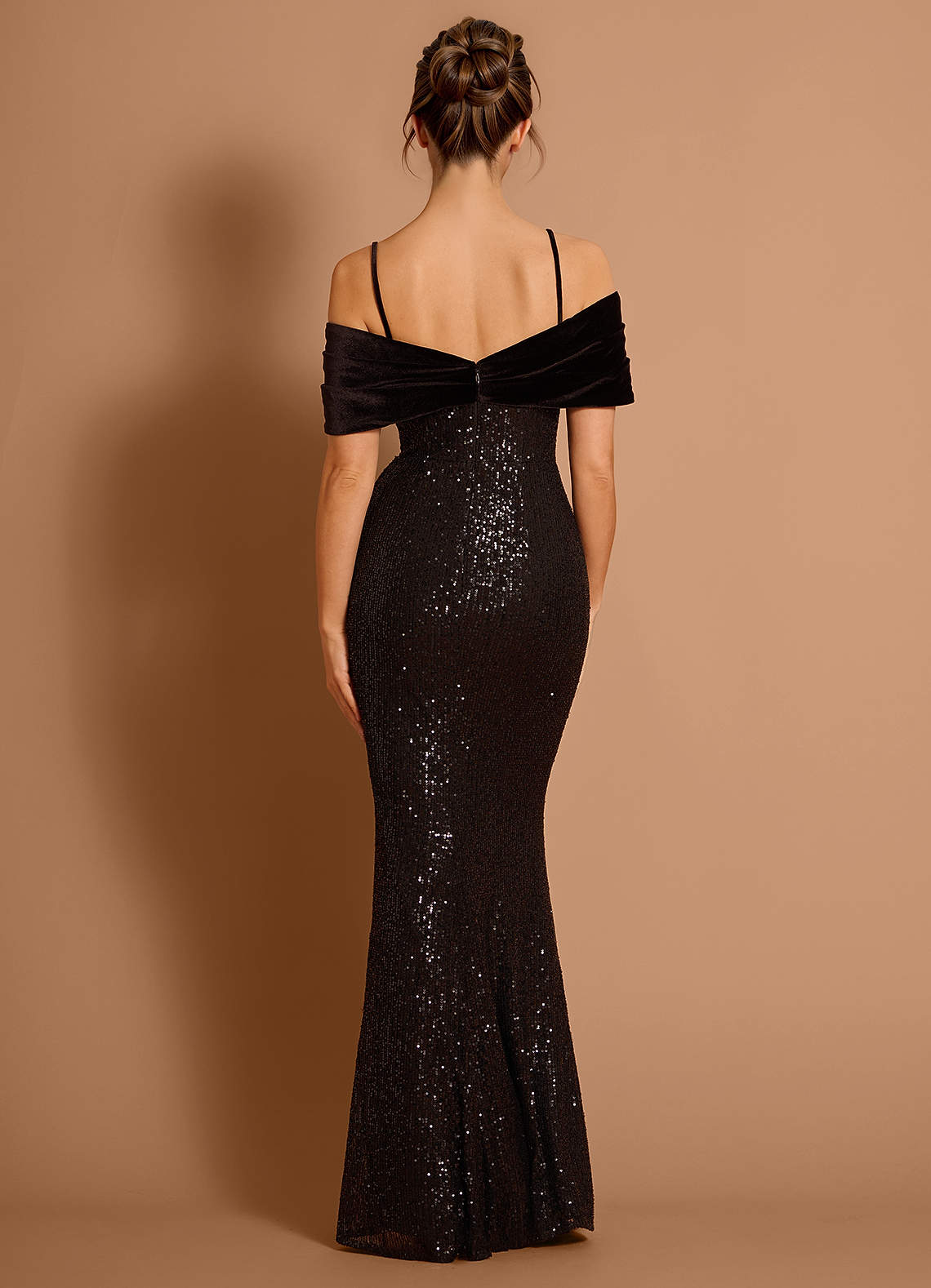 Rowena Black Maxi Dress  Dress - WSBYTLP