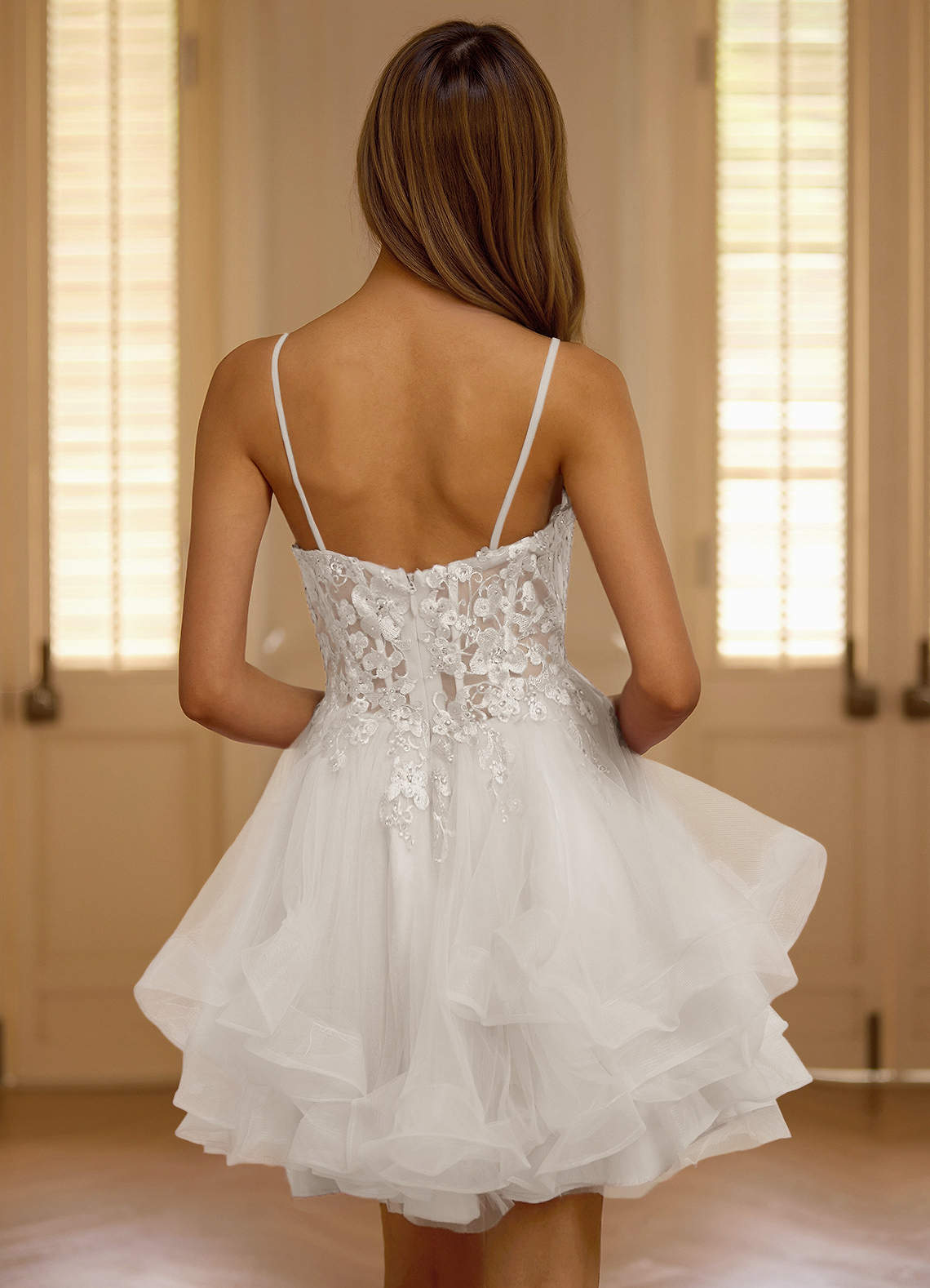 Viviara White Mini Dress  Dress - WSBYTLP