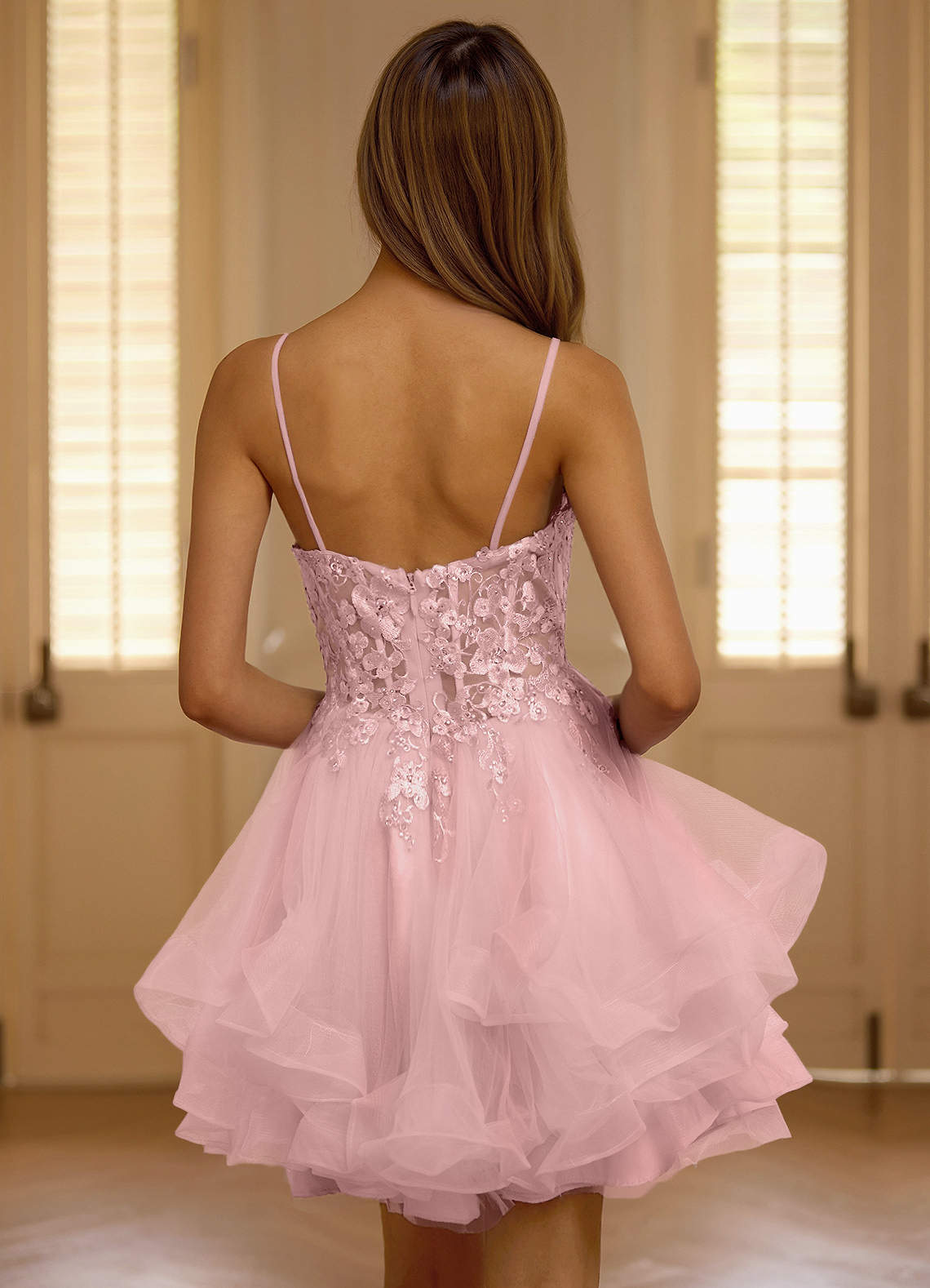 Viviara Pink Mini Dress  Dress - WSBYTLP